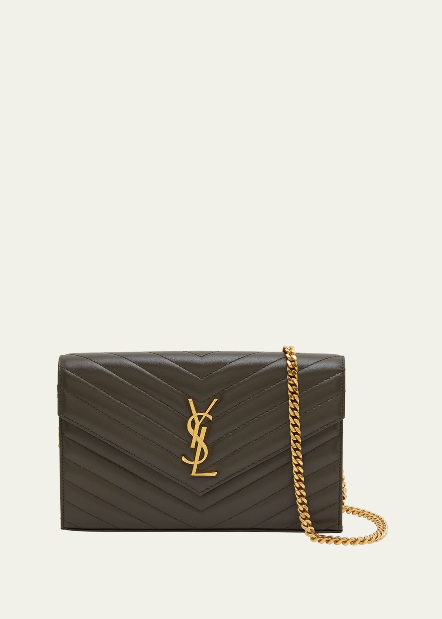 Saint Laurent YSL Monogram Large Wallet on Chain in Smooth Leather Bergdorf Goodman