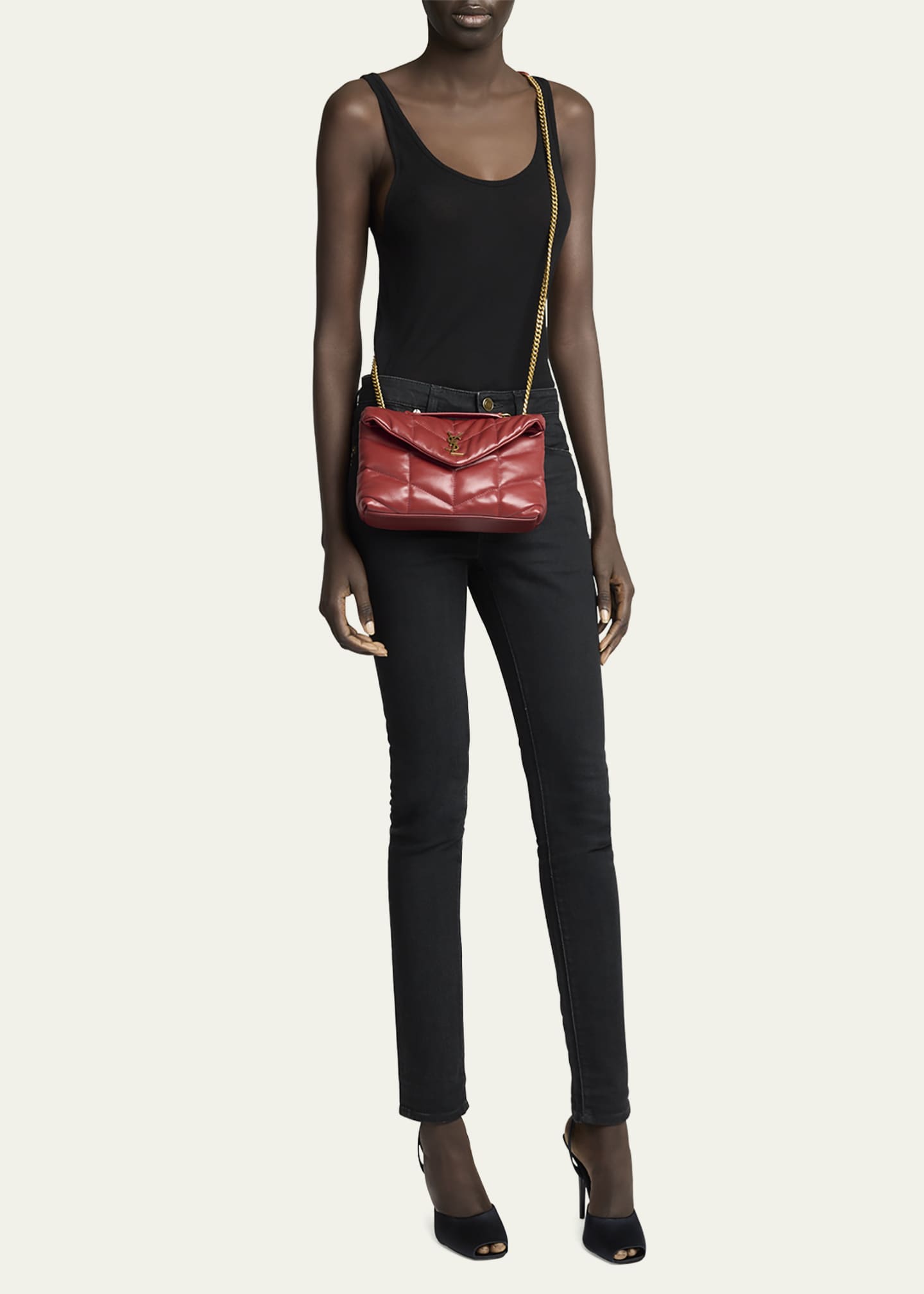 Saint Laurent Lou Puffer Toy YSL Shoulder Bag in Quilted Leather Image 5 of 6