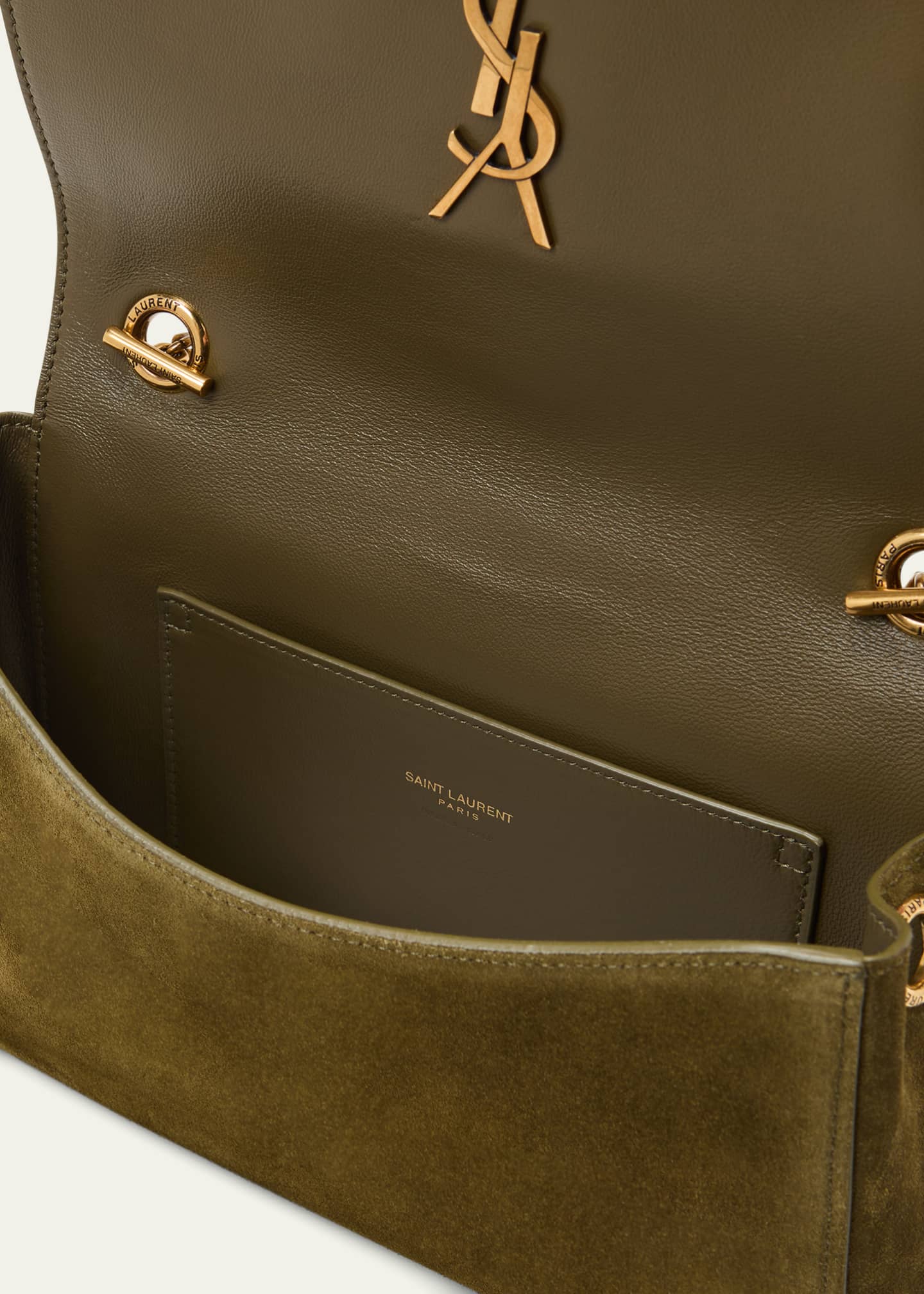 Saint Laurent Kate Reversible Small YSL Crossbody Bag in Suede