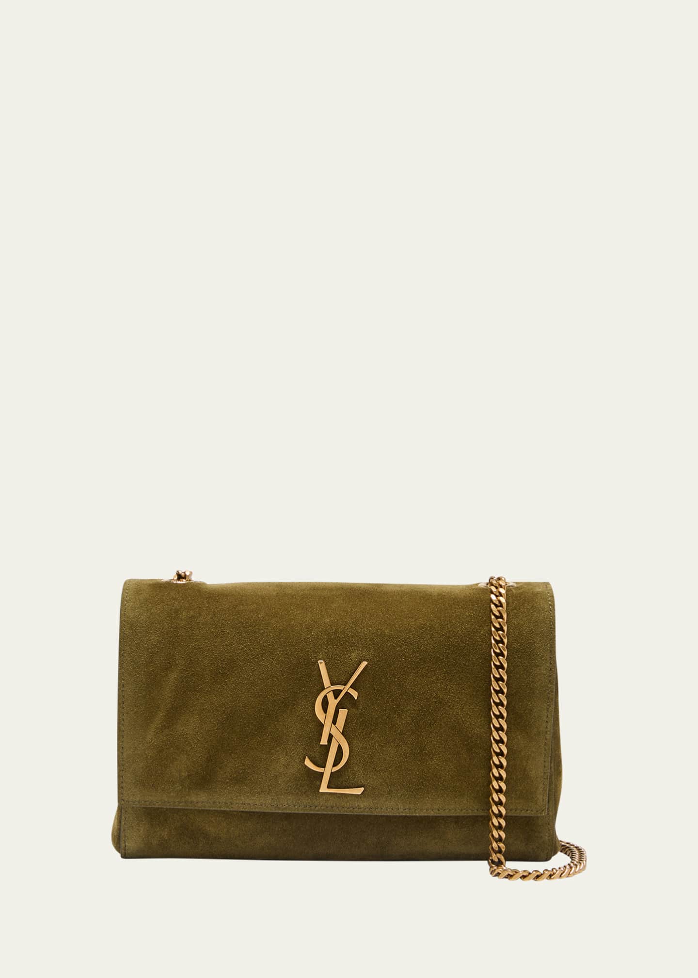 Saint Laurent Kate Reversible Small YSL Crossbody Bag in Suede