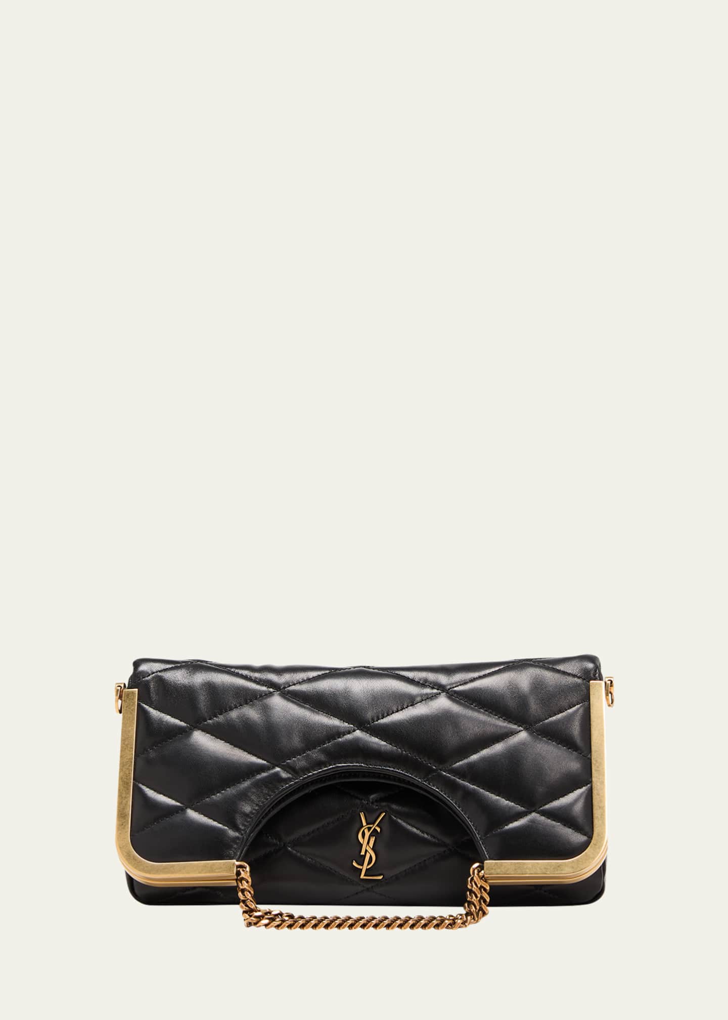 Saint Laurent Small YSL Monogram Leather Satchel Bag - Bergdorf Goodman
