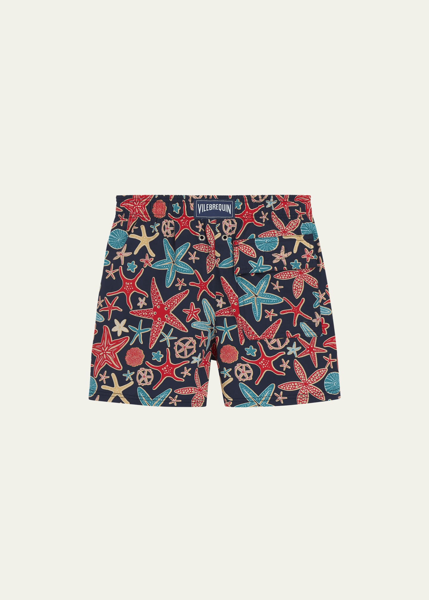 Vilebrequin Boy's Jirise Starfish-Print Swim Shorts, Size 2-12 Image 2 of 2