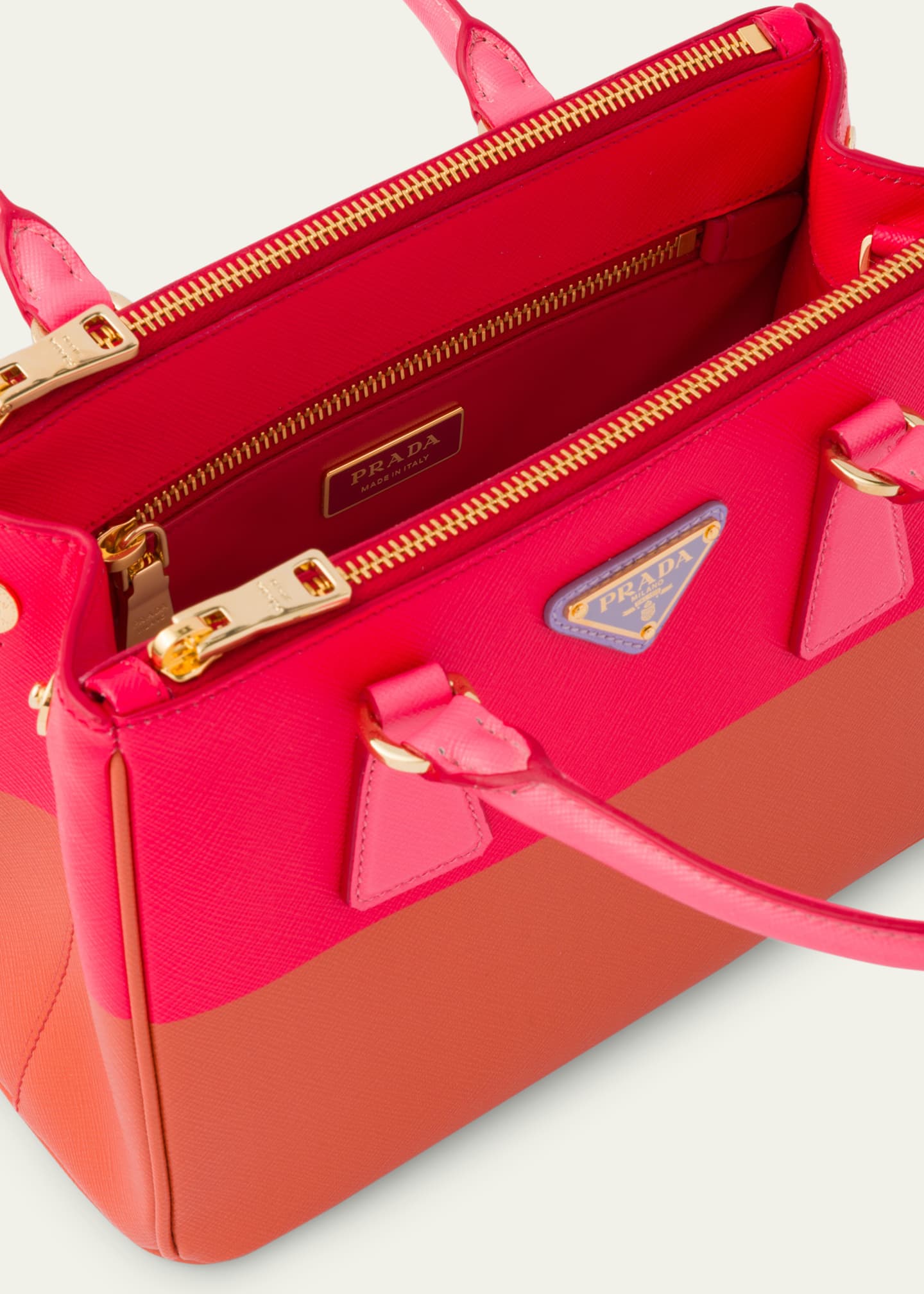 Prada Galleria Small Colorblock Top-Handle Bag Image 4 of 5