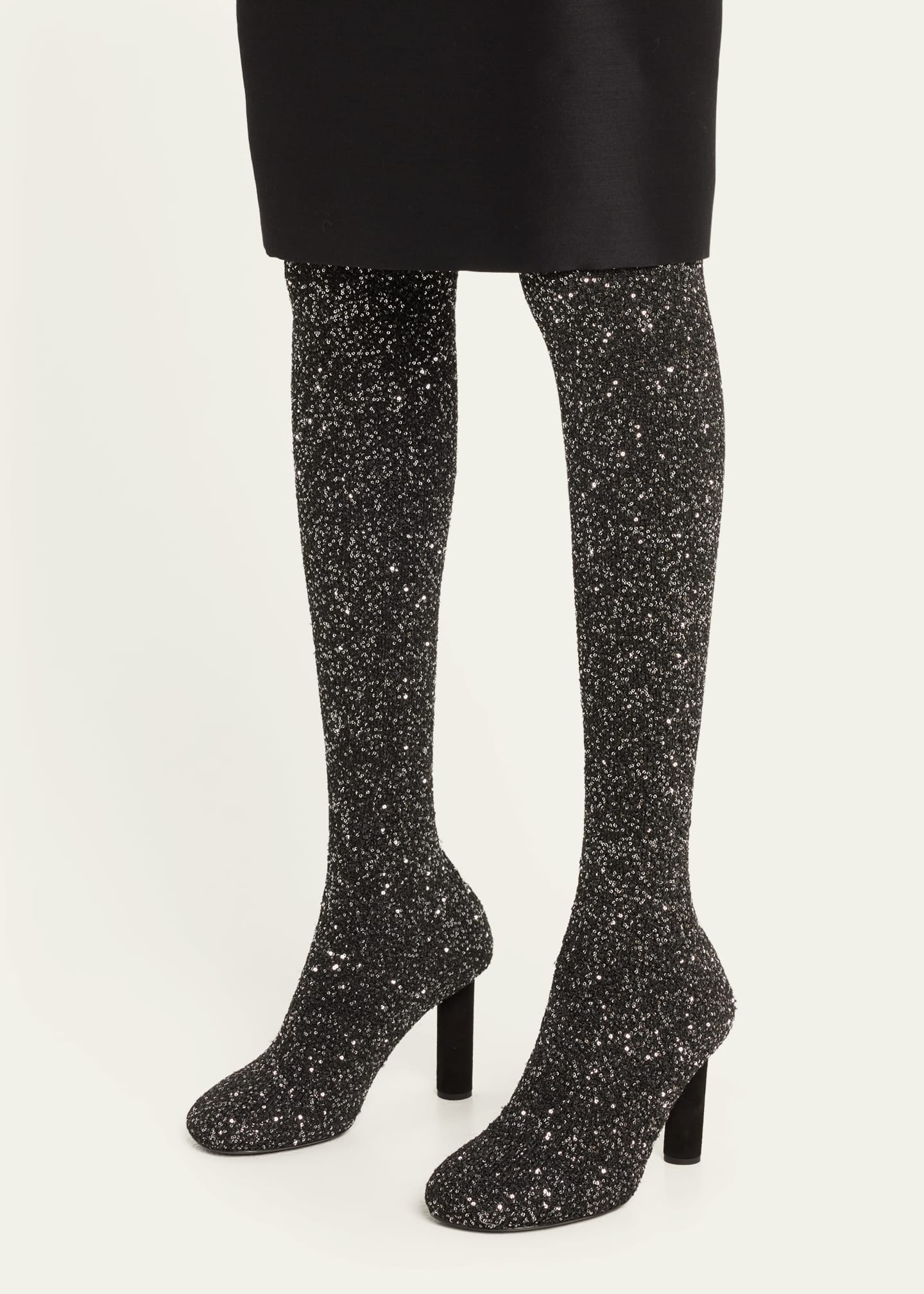 Sequin over the knee boots deals