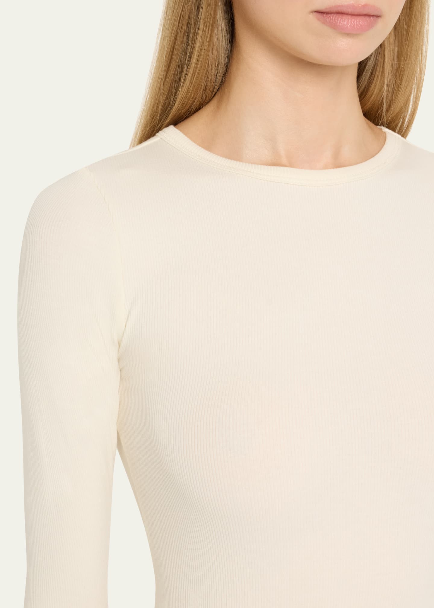 Eterne Long-Sleeve Crewneck Rib-Knit Maxi Dress Image 5 of 5