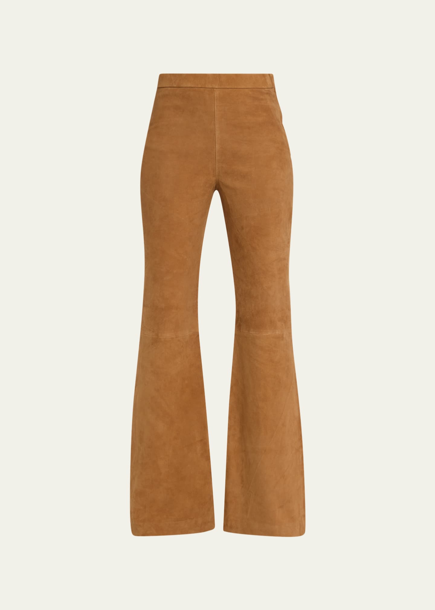 Kobi Halperin Joelle High-Rise Suede Flare Pants - Bergdorf Goodman