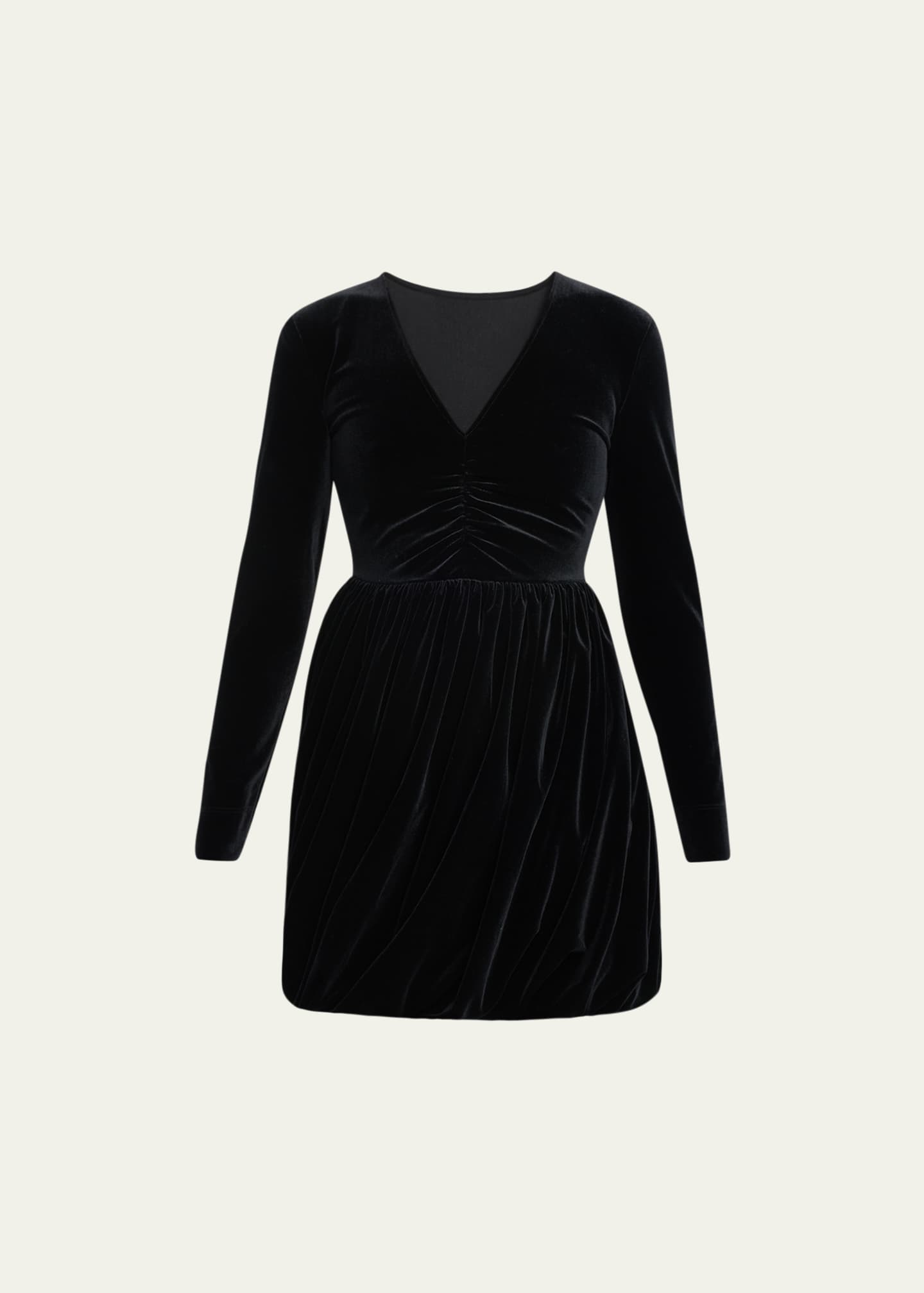 Ganni velvet wrap dress online