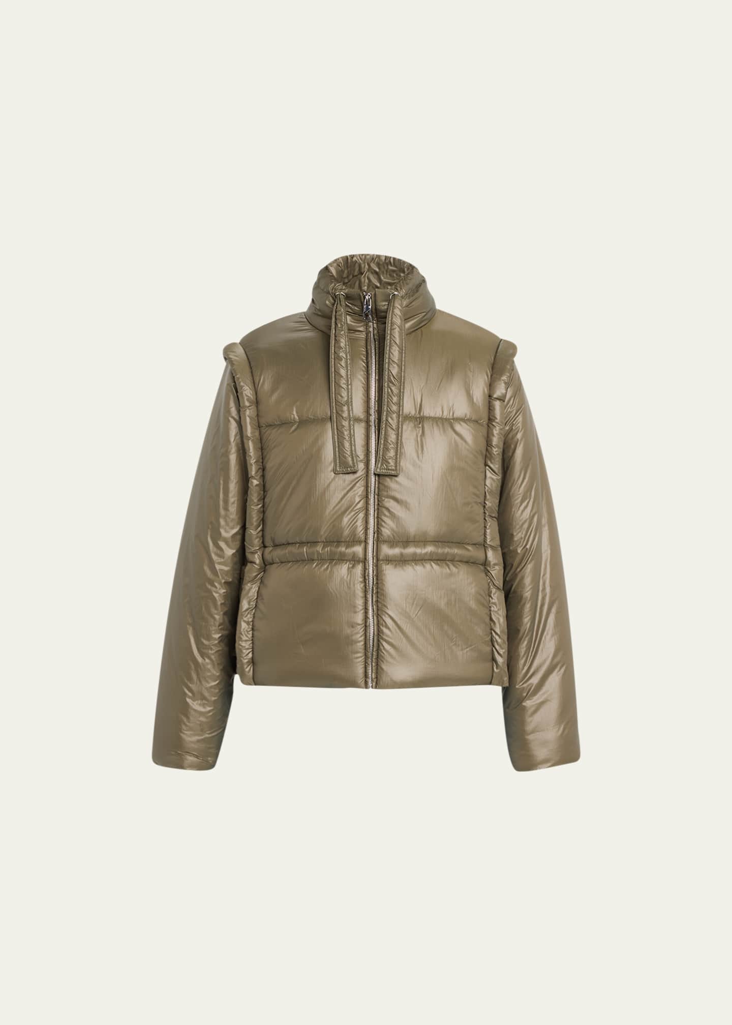 Ganni Shiny Quilted Vest Jacket - Bergdorf Goodman