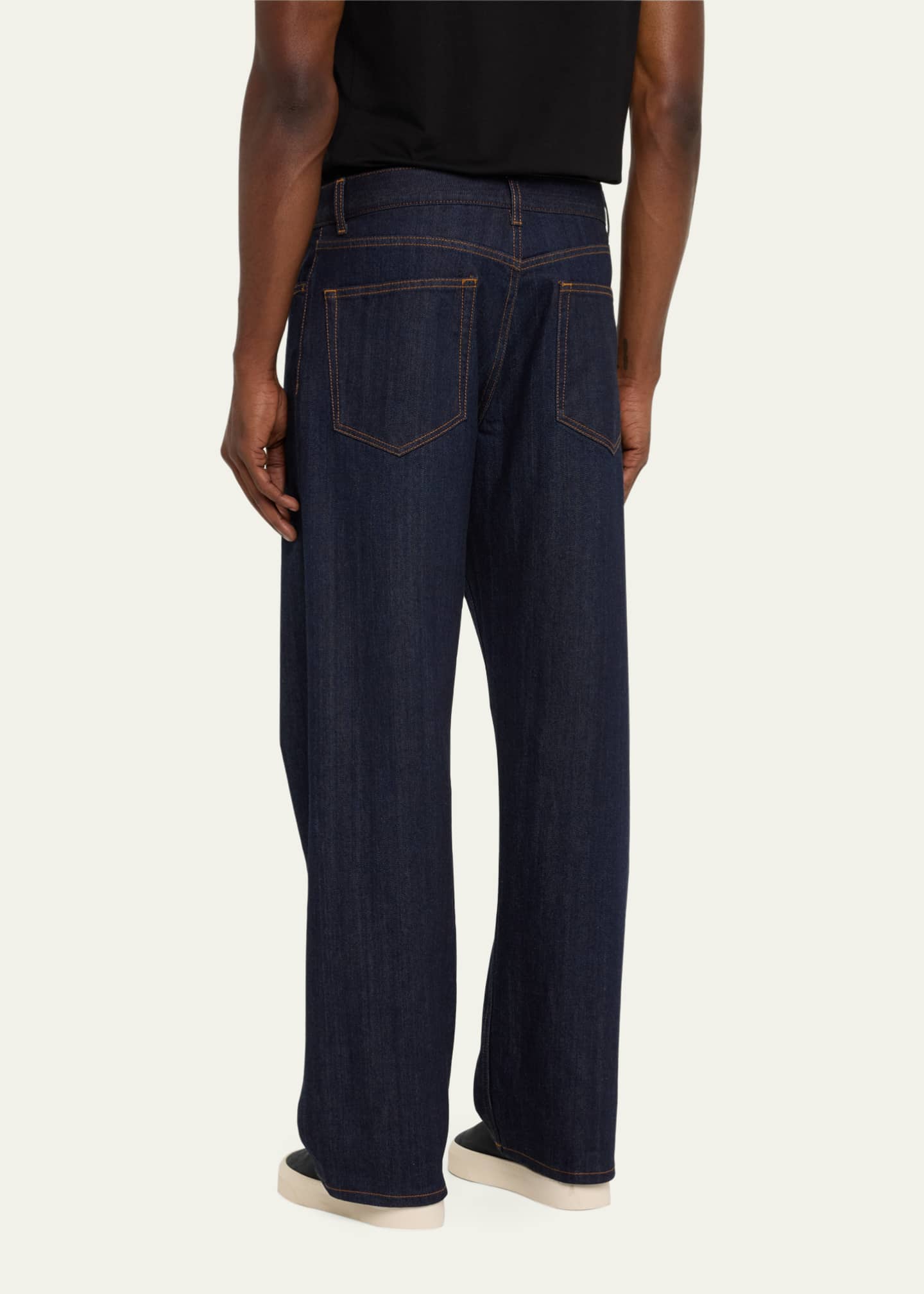 THE ROW Men's Ross Topstitch Jeans - Bergdorf Goodman