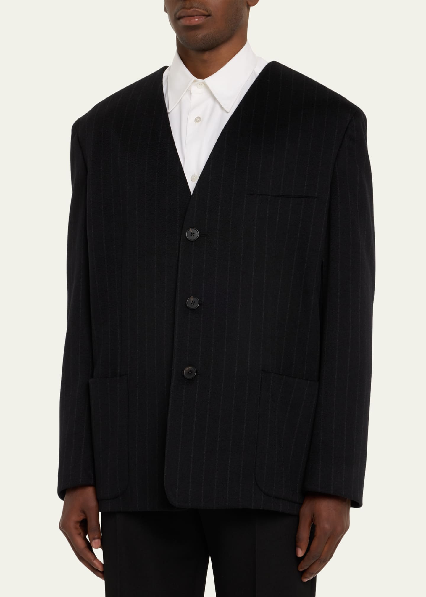 Collarless sport coat shop