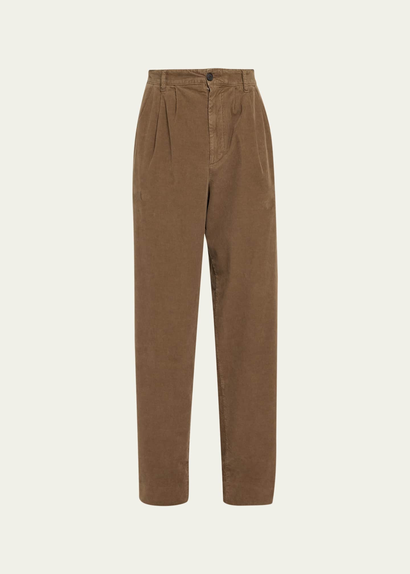 THE ROW Men's Rufus Pleated Corduroy Pants - Bergdorf Goodman