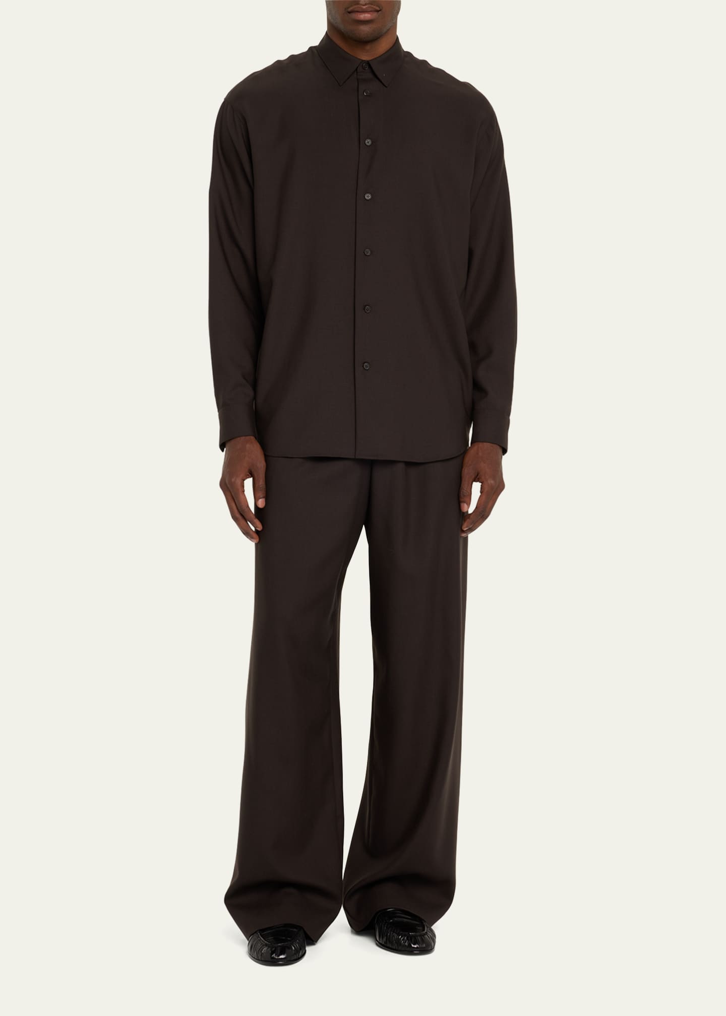 THE ROW Men's Giorgio Cashmere Dress Shirt Image 2 of 5