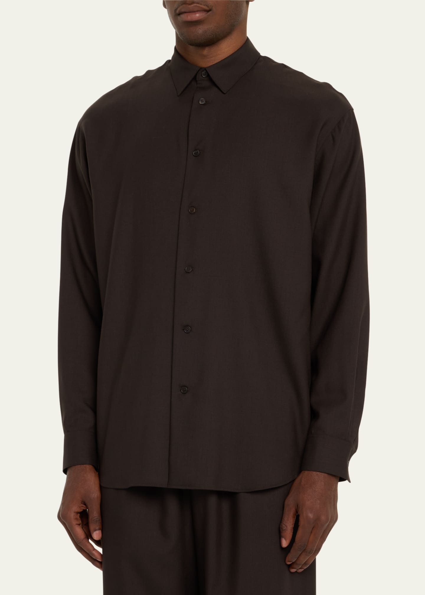 THE ROW Men's Giorgio Cashmere Dress Shirt Image 4 of 5