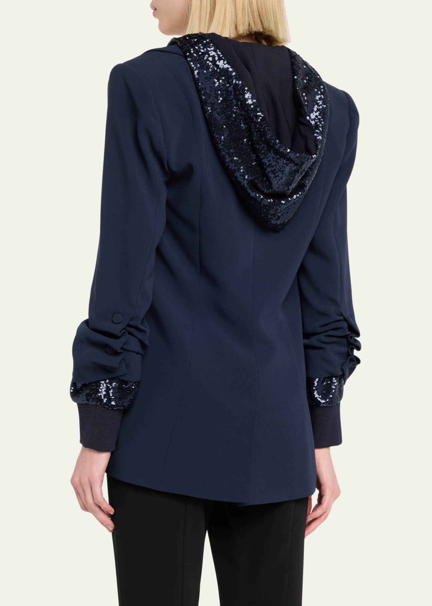 Cinq a Sept Khloe Sequin Hooded Jacket Bergdorf Goodman