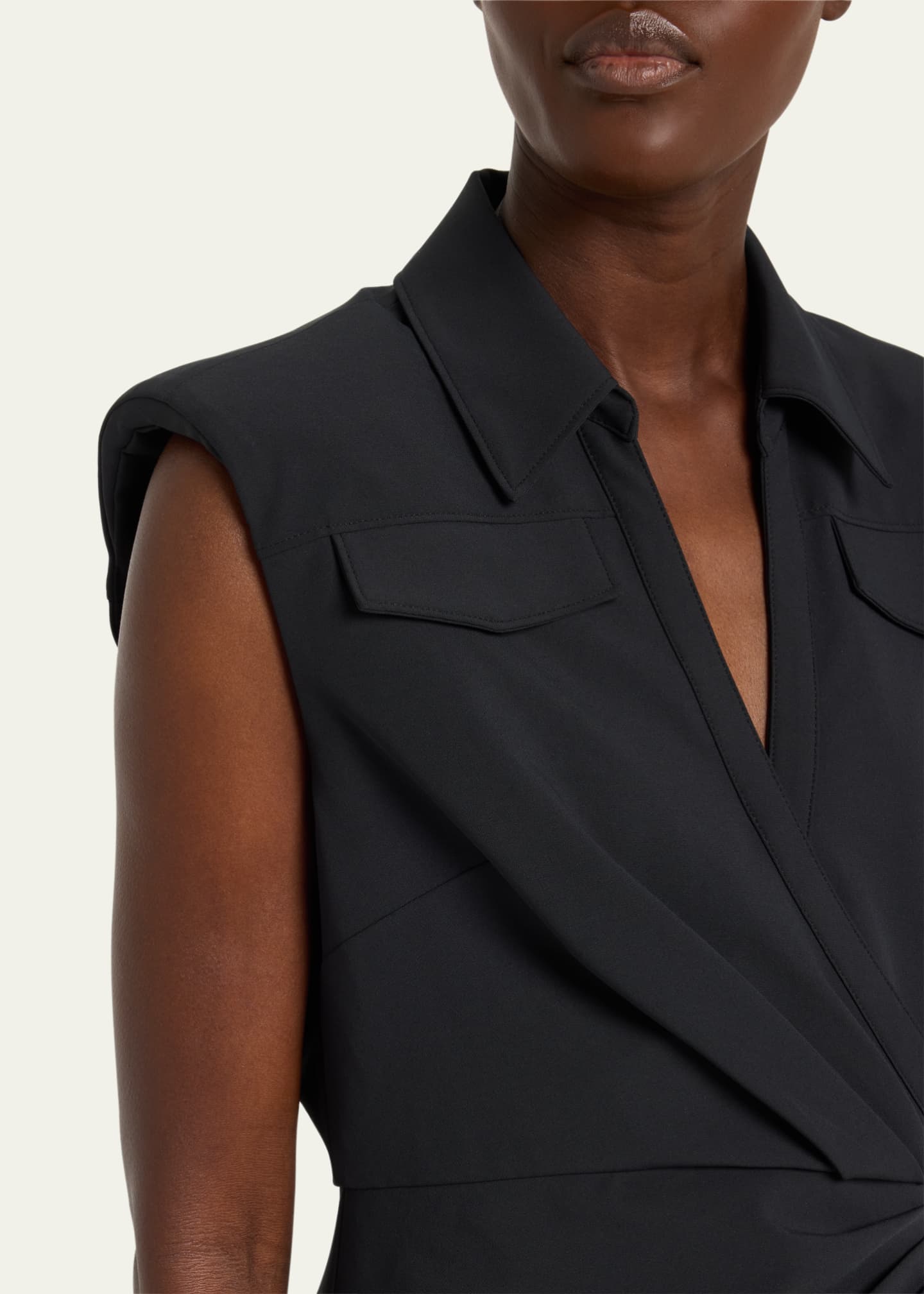Zenni Sleeveless Mini Shirtdress - Thumbnail 5