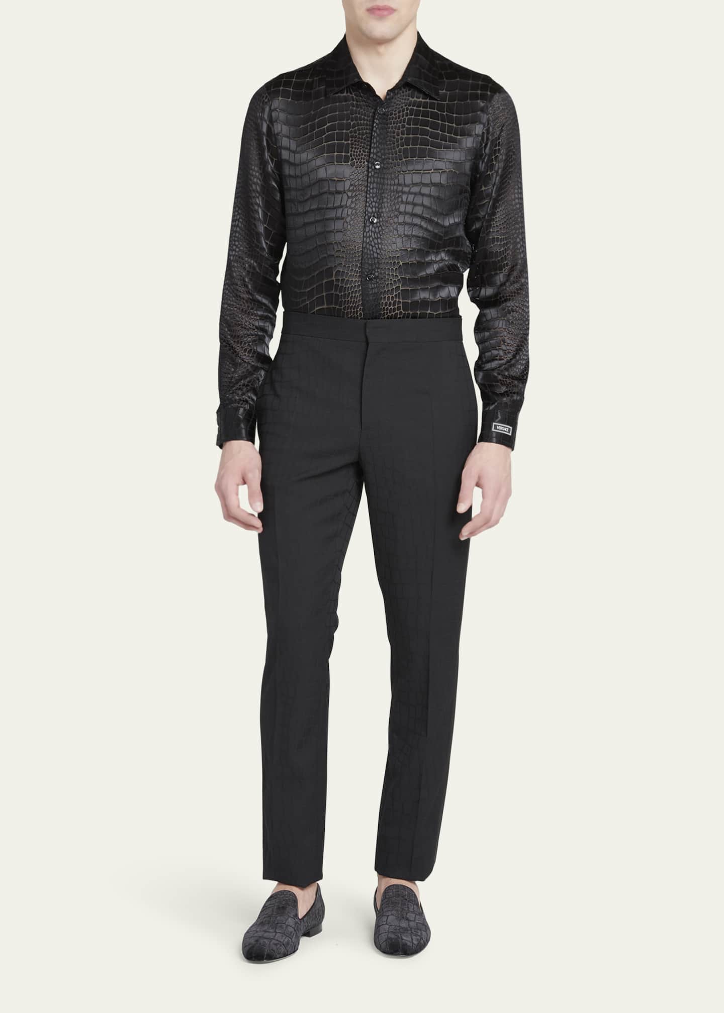 Versace mens top lace shirt