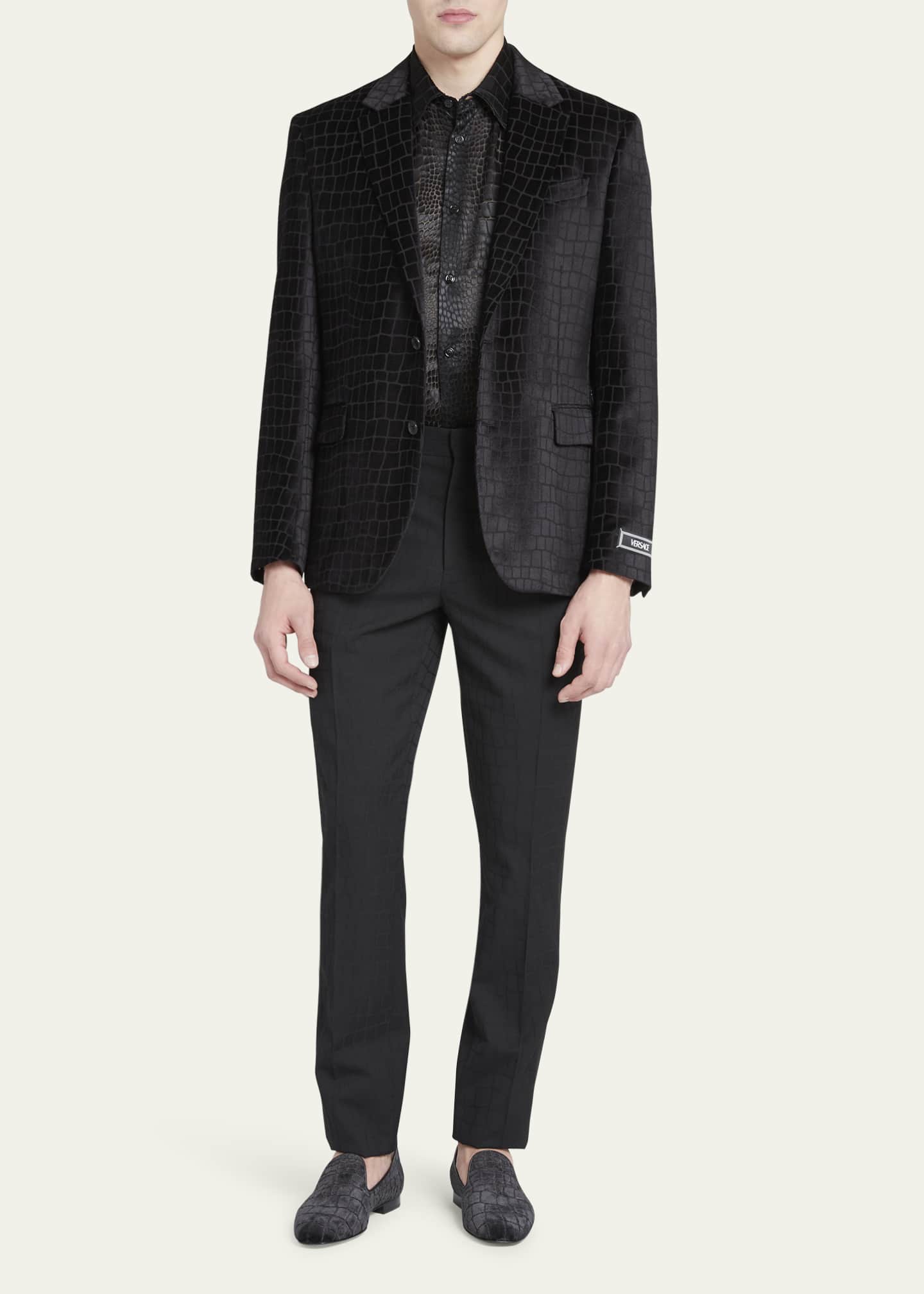 Versace Men s Devore Crocodile Evening Jacket Bergdorf Goodman