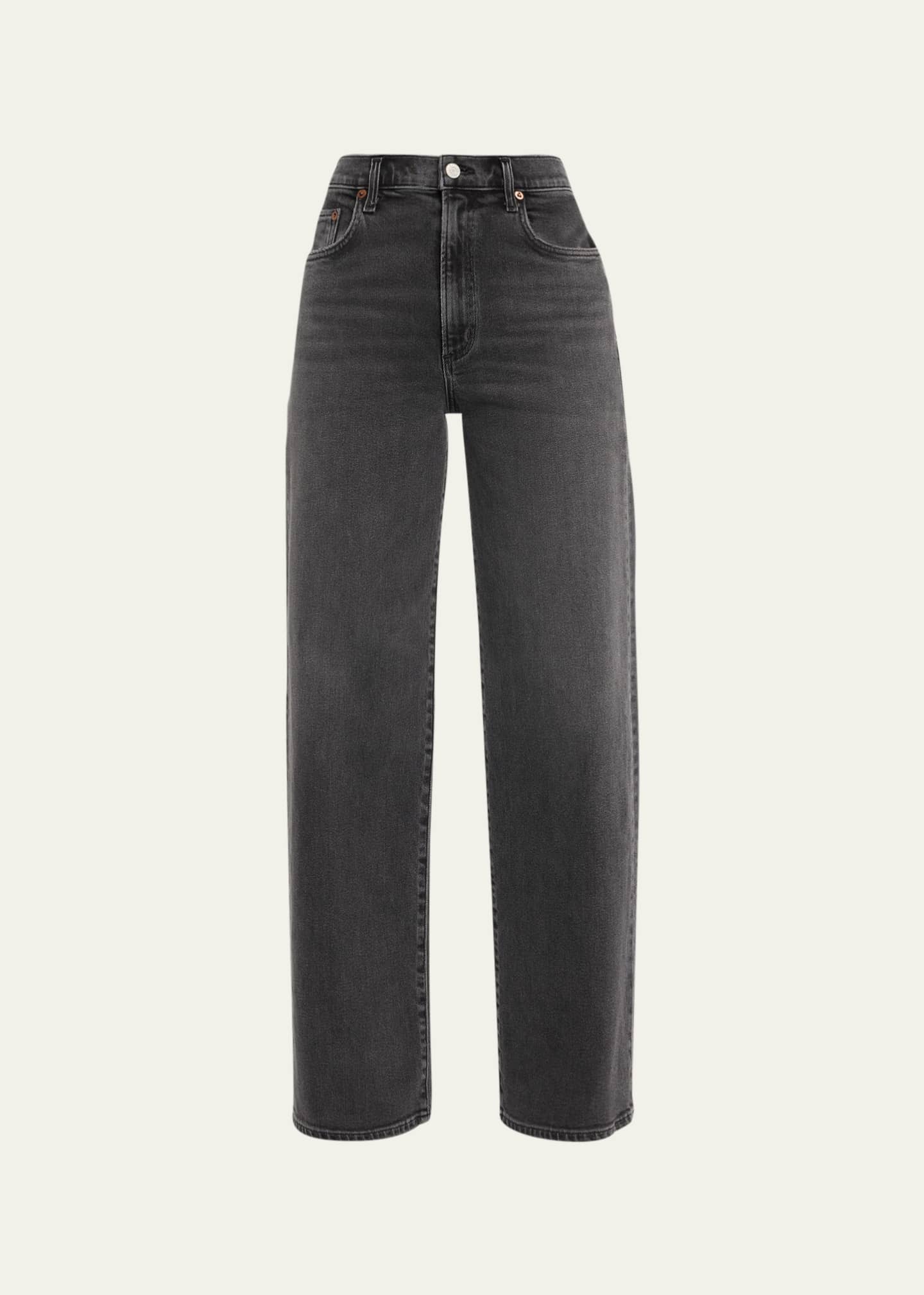 AGOLDE Harper Mid-Rise Wide Straight Jeans - Bergdorf Goodman