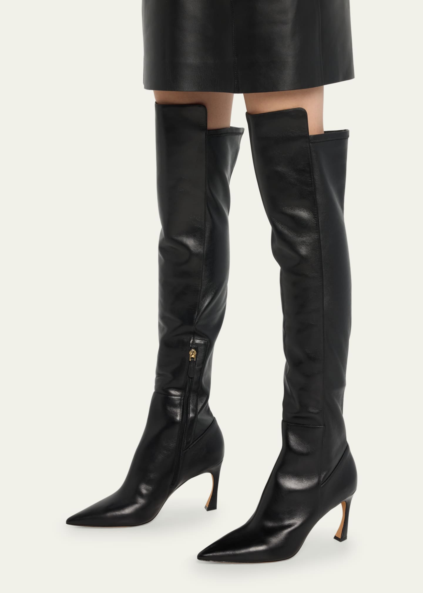 Alexandre Birman Myraotk Leather Over The Knee Boots Bergdorf