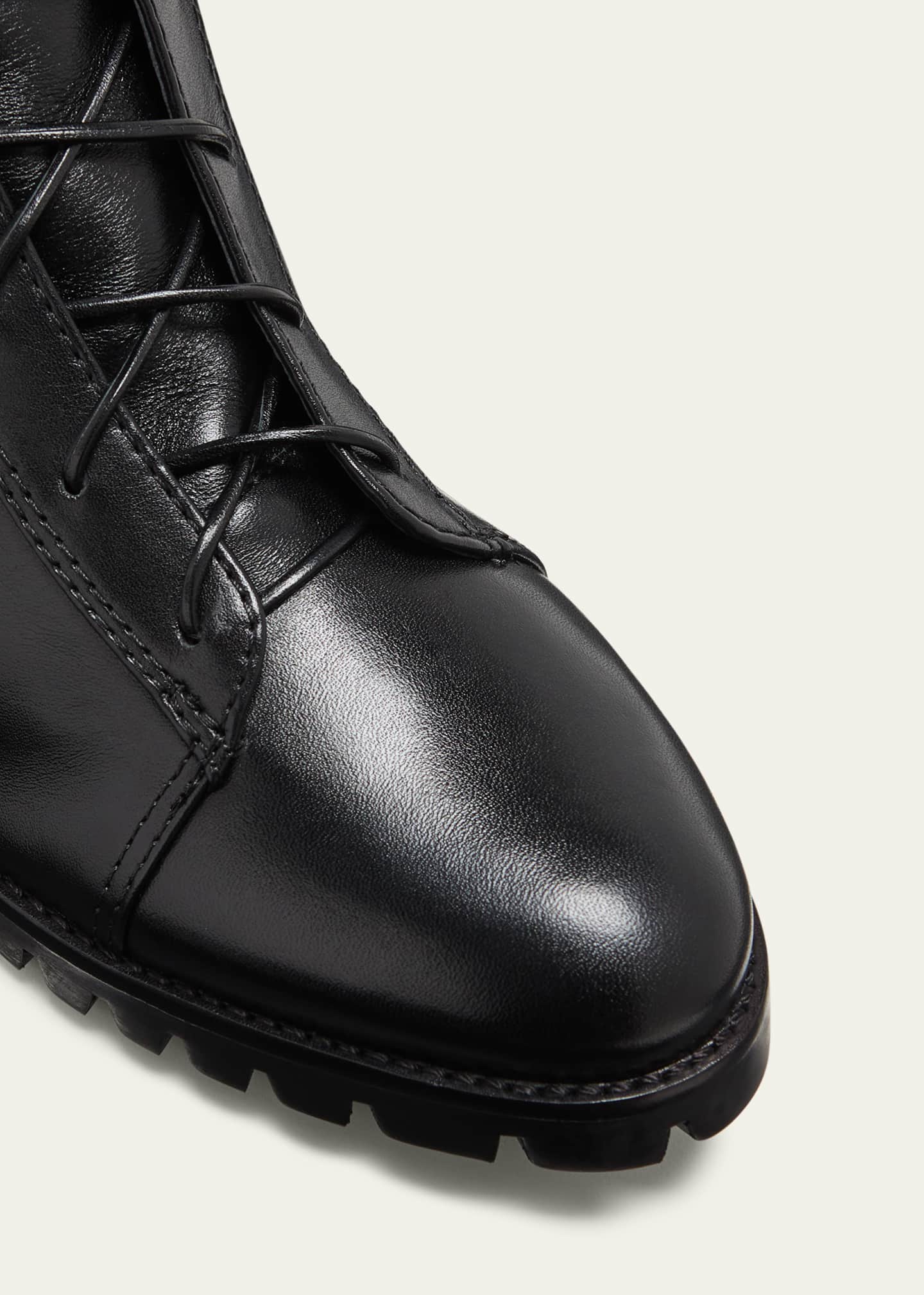 Alexandre Birman Evelyn Knee-High Leather Combat Boots - Bergdorf Goodman