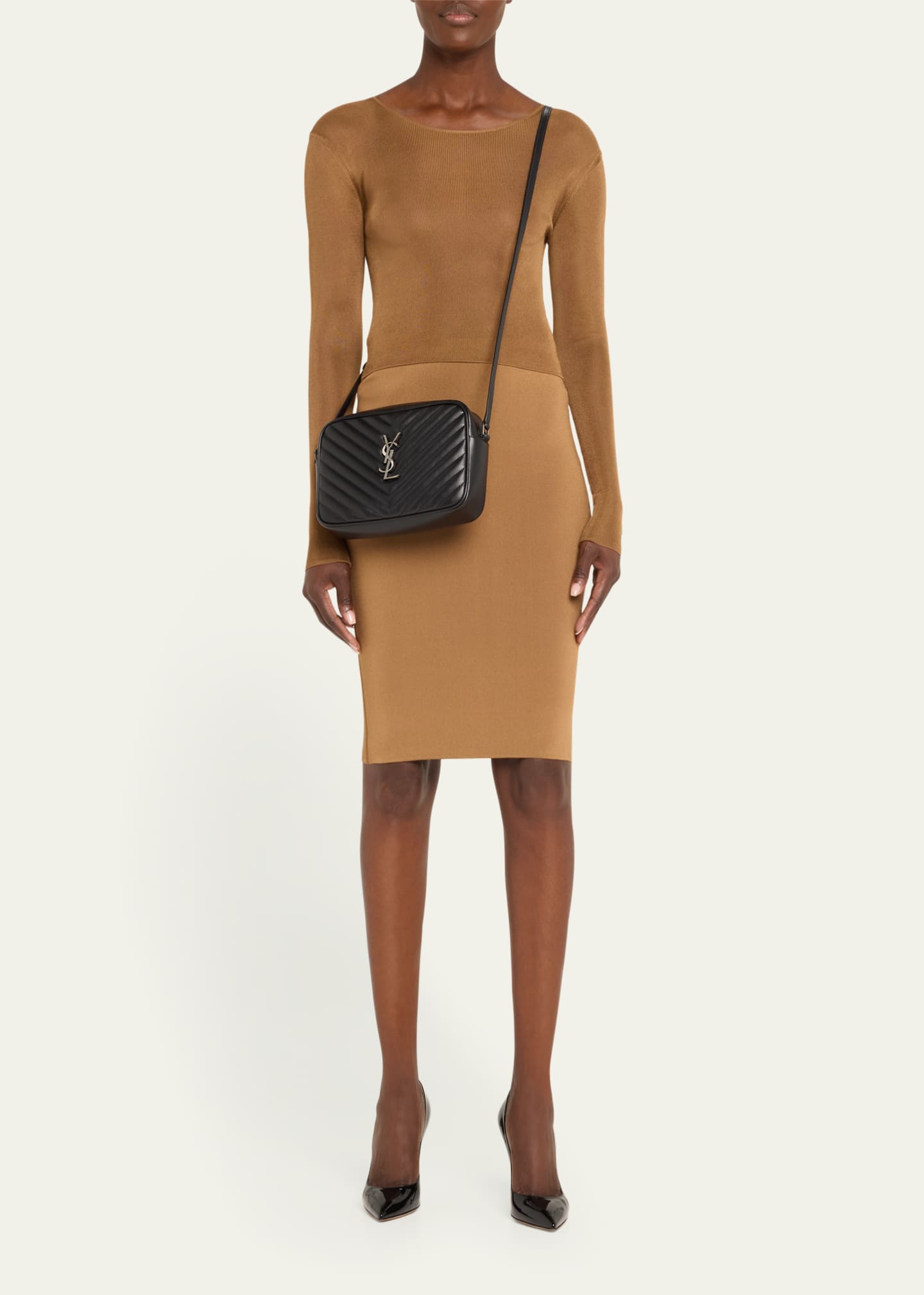 Saint Laurent Lou Medium Camera Crossbody Bag in Quilted Leather Image 5 of 5