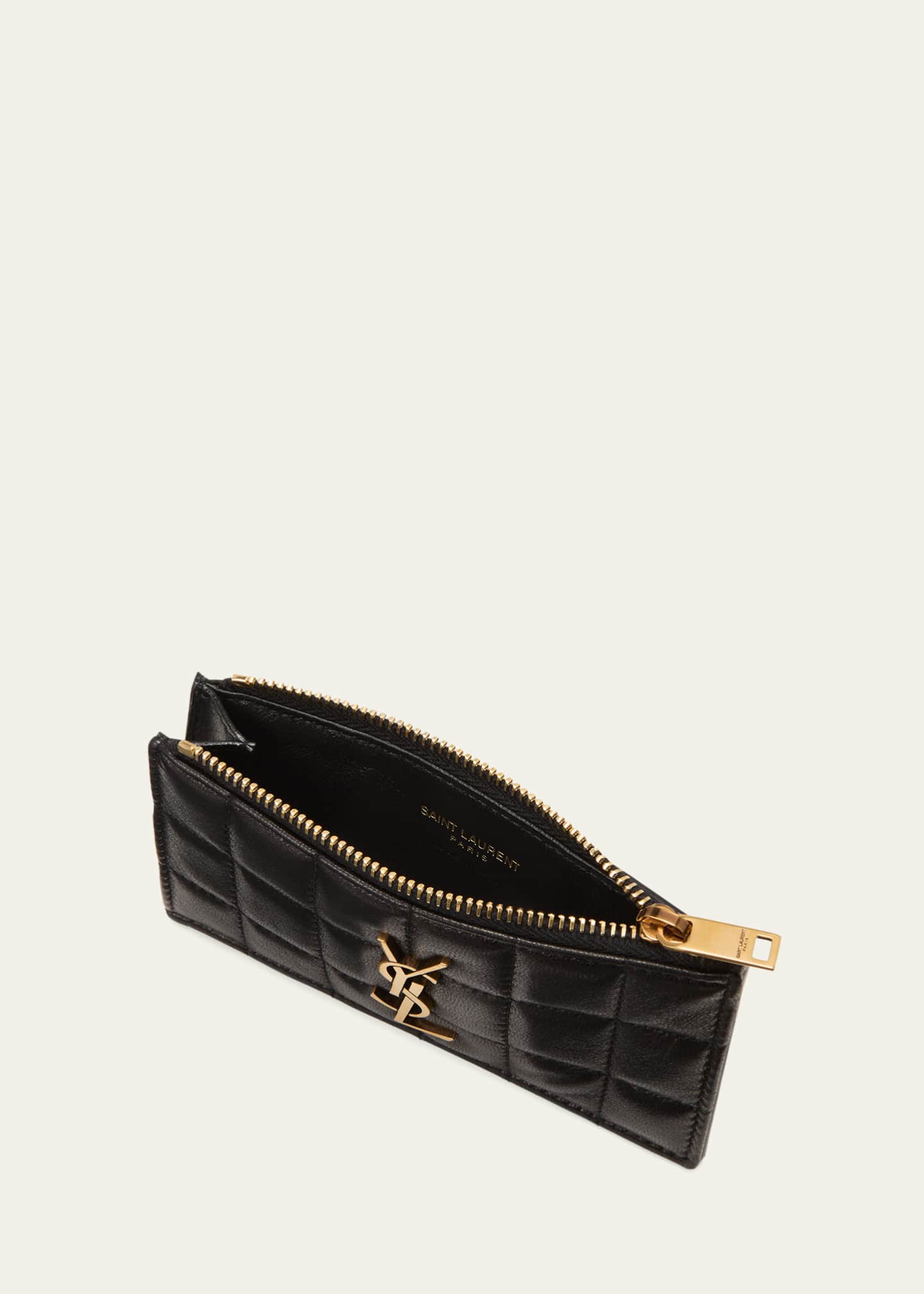 New YSL card holder with zip