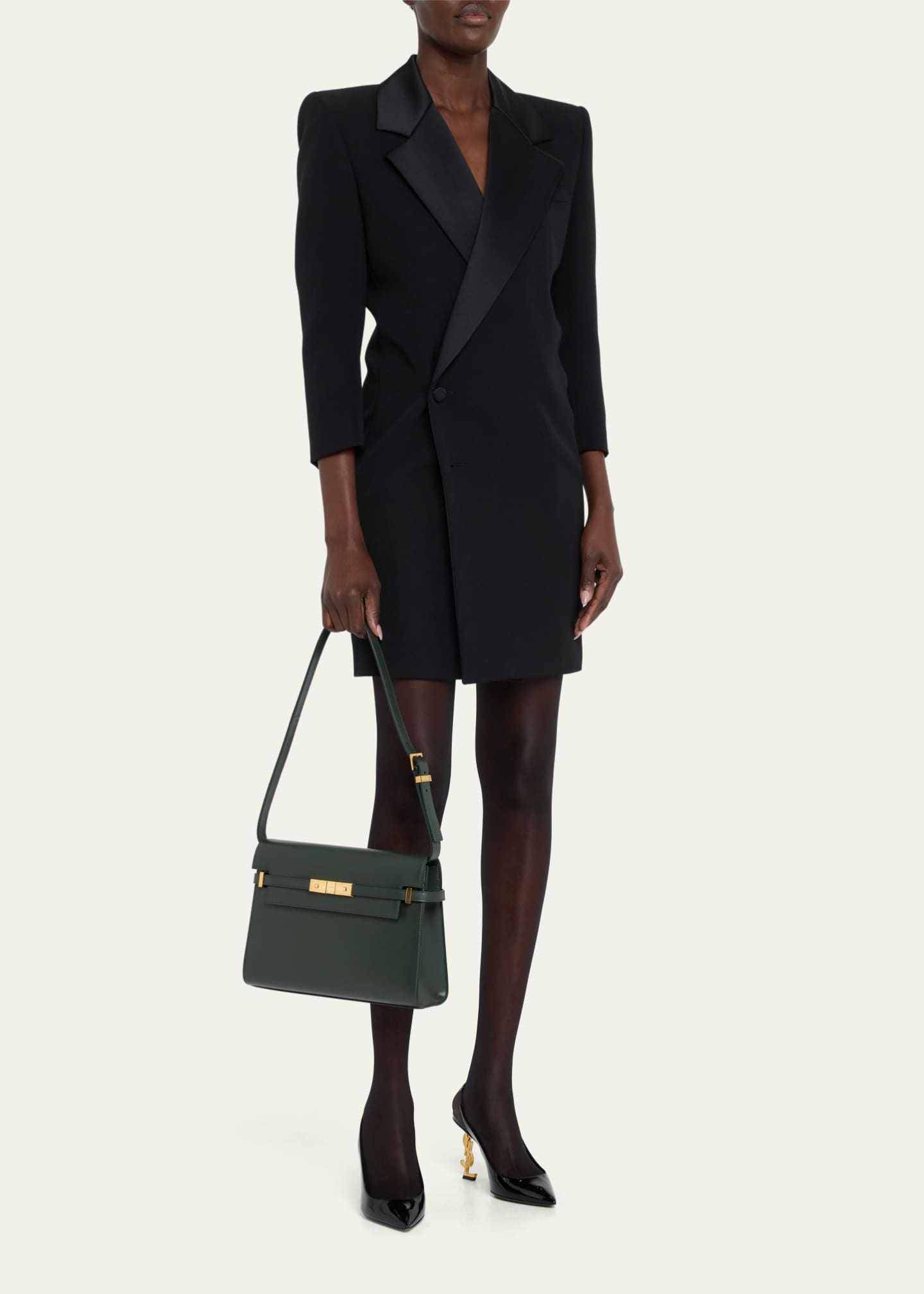 Saint Laurent Manhattan Medium Calfskin Shoulder Bag Bergdorf