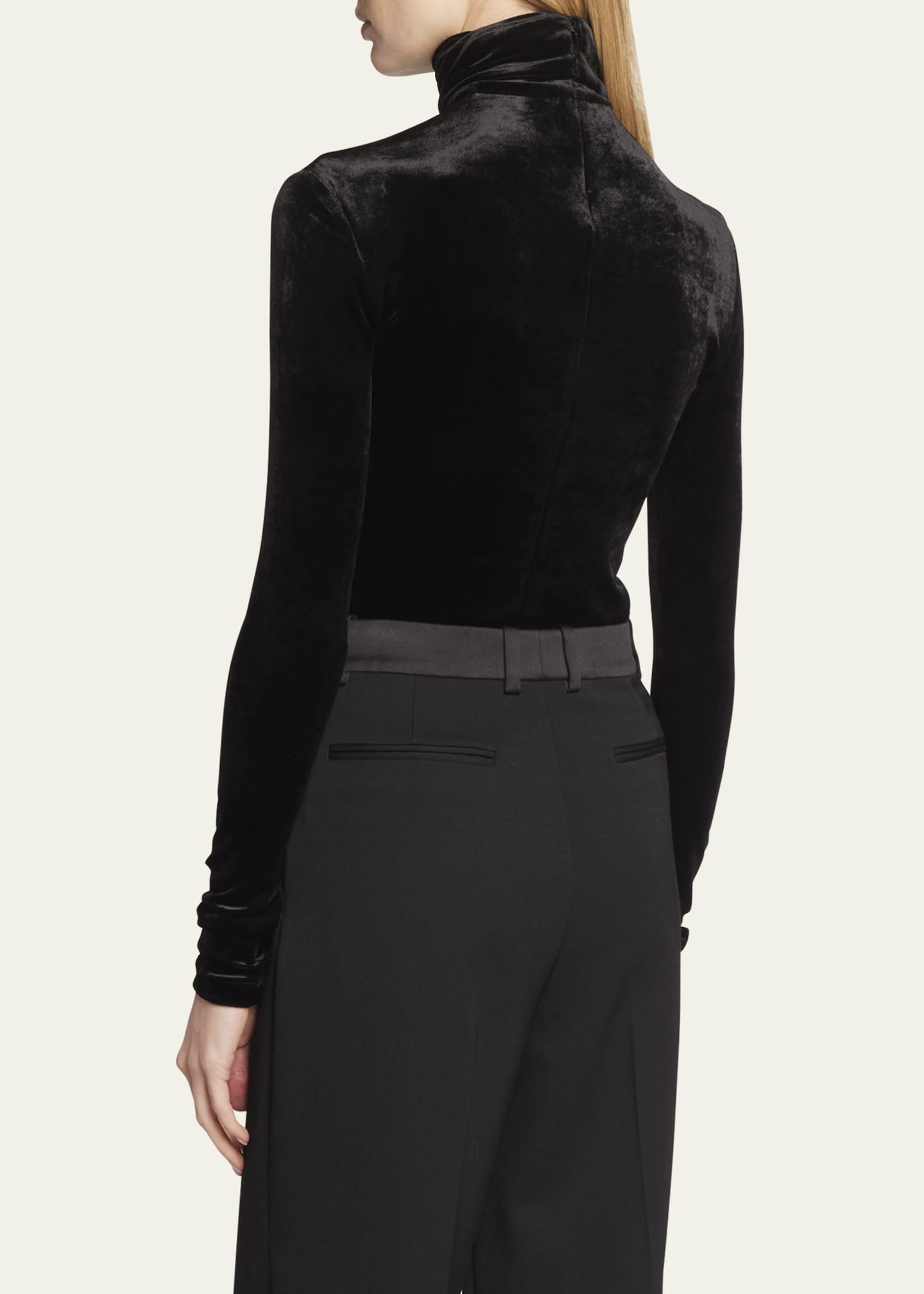 Velvet turtleneck sweater discount