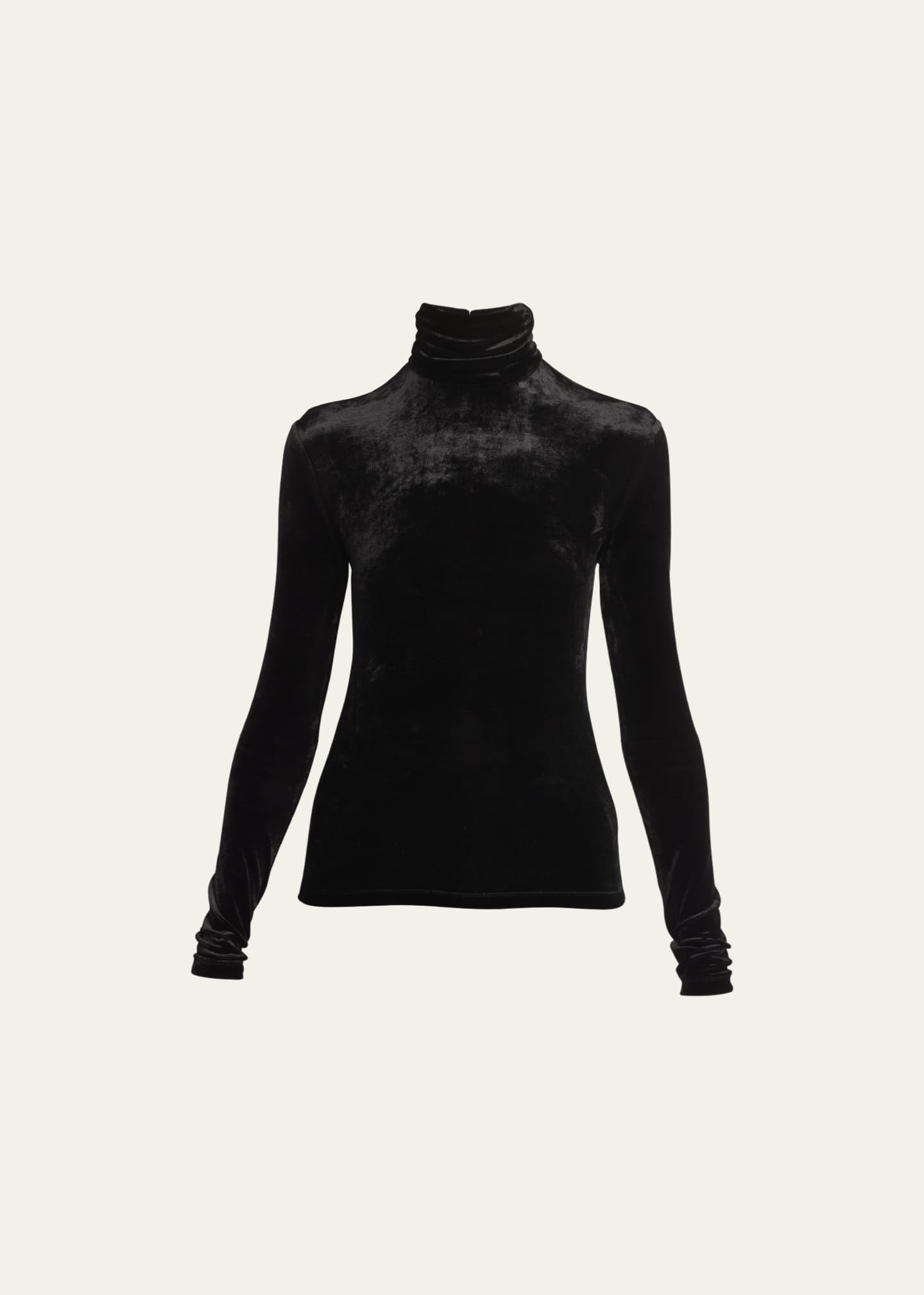 Velvet black turtleneck deals