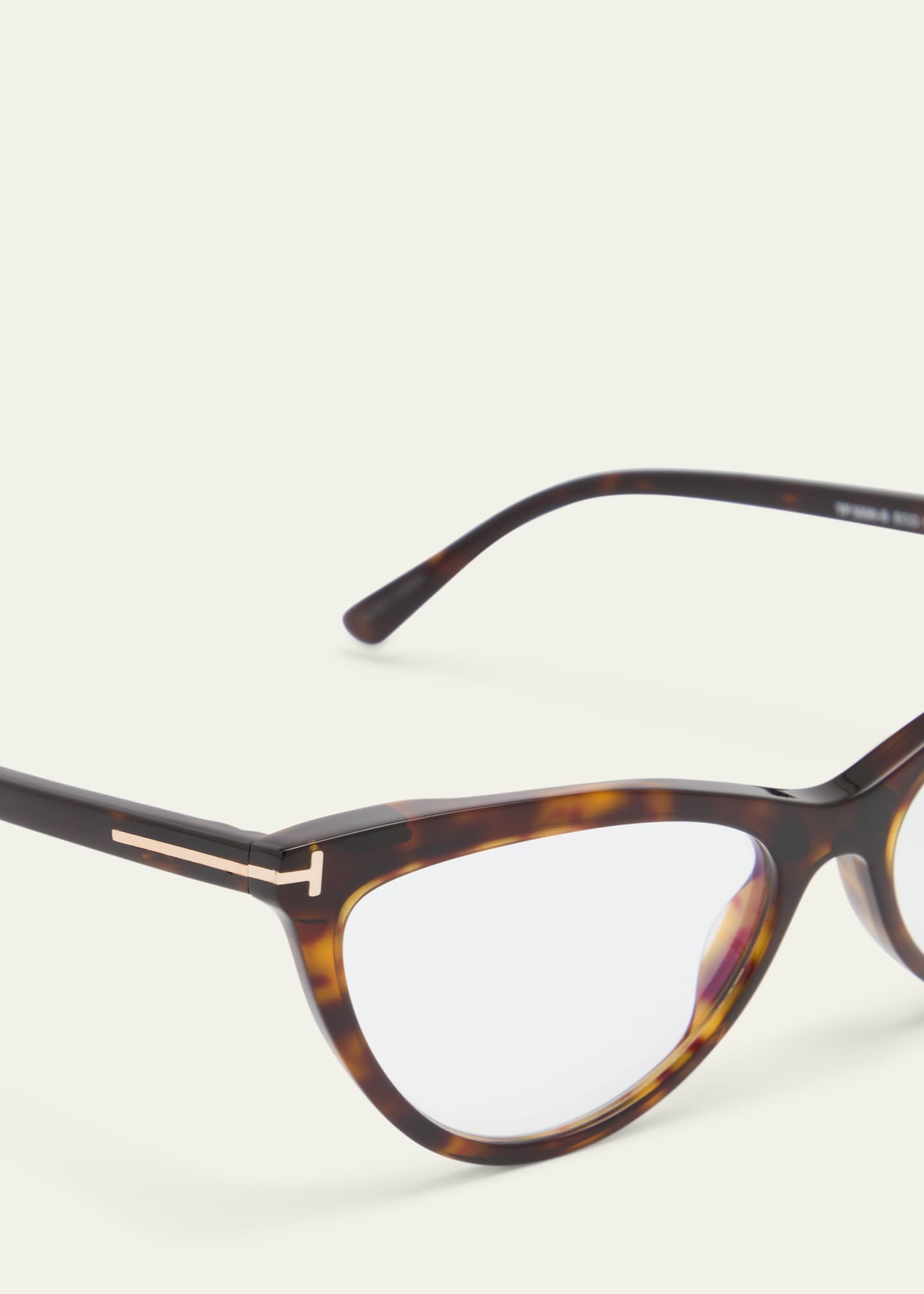 TOM FORD Blue Blocking Acetate & Plastic Cat-Eye Glasses with Clip-On Sun Lenses Image 4 of 5