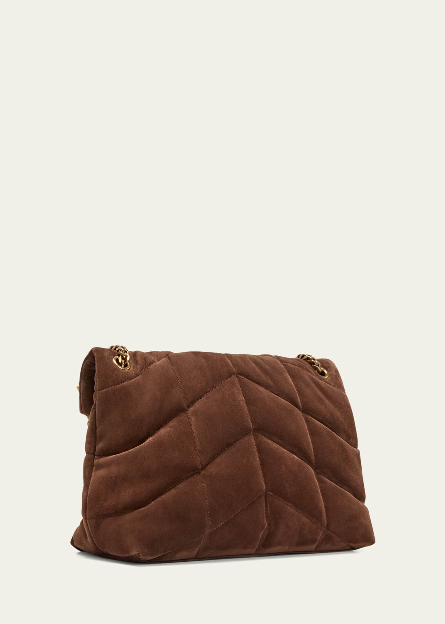 Ysl suede sales puffer bag