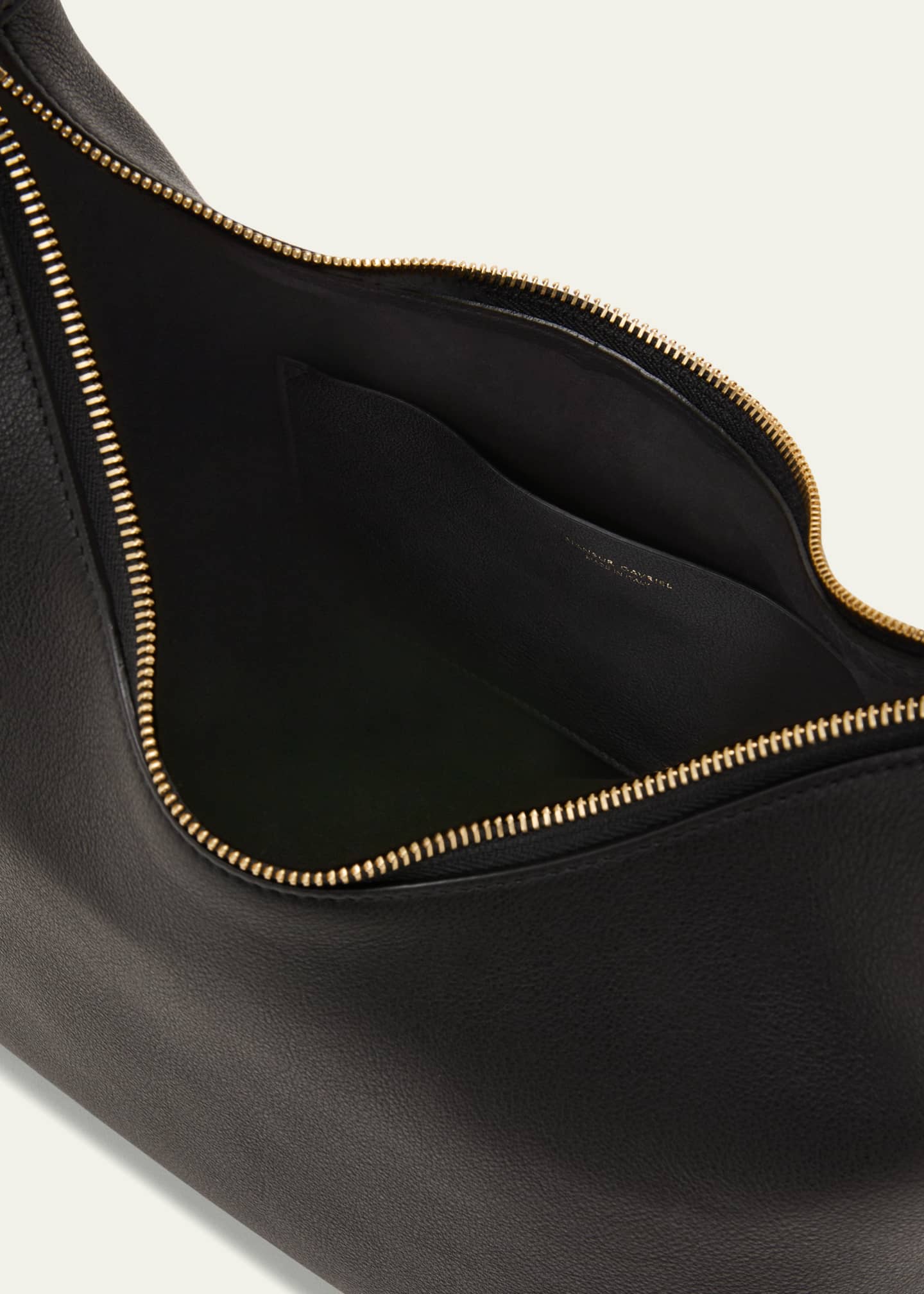 Mansur Gavriel Mini Candy Leather Hobo Bag Black