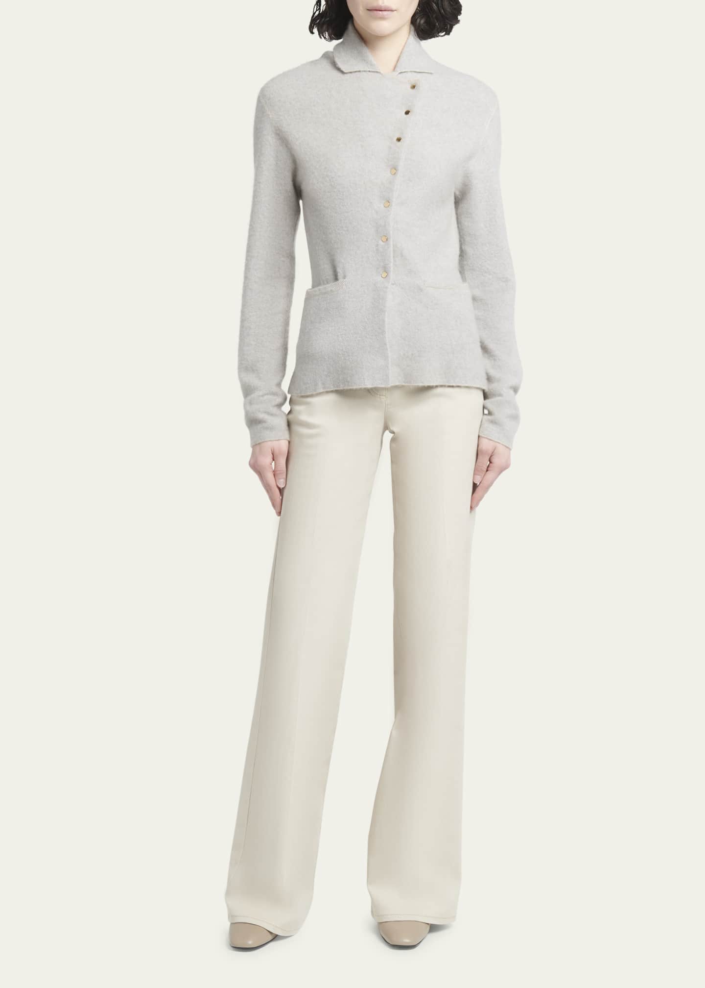 Giorgio Armani Asymmetrical Cashmere-Silk Knit Jacket - Bergdorf Goodman
