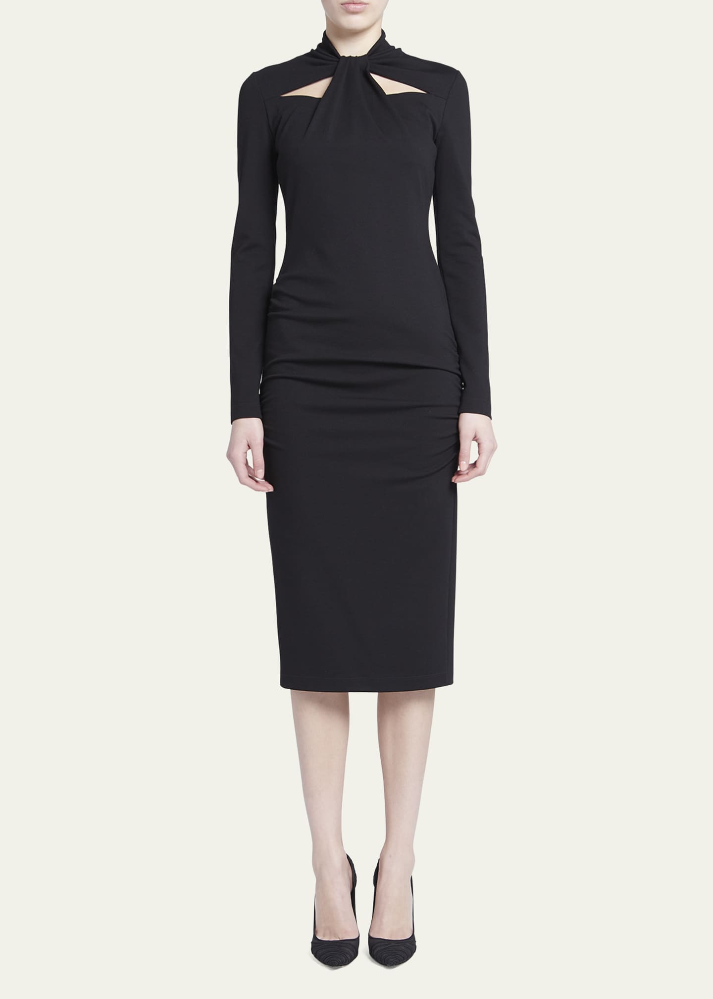 Giorgio Armani Cutout Milano Jersey Dress Image 2 of 5