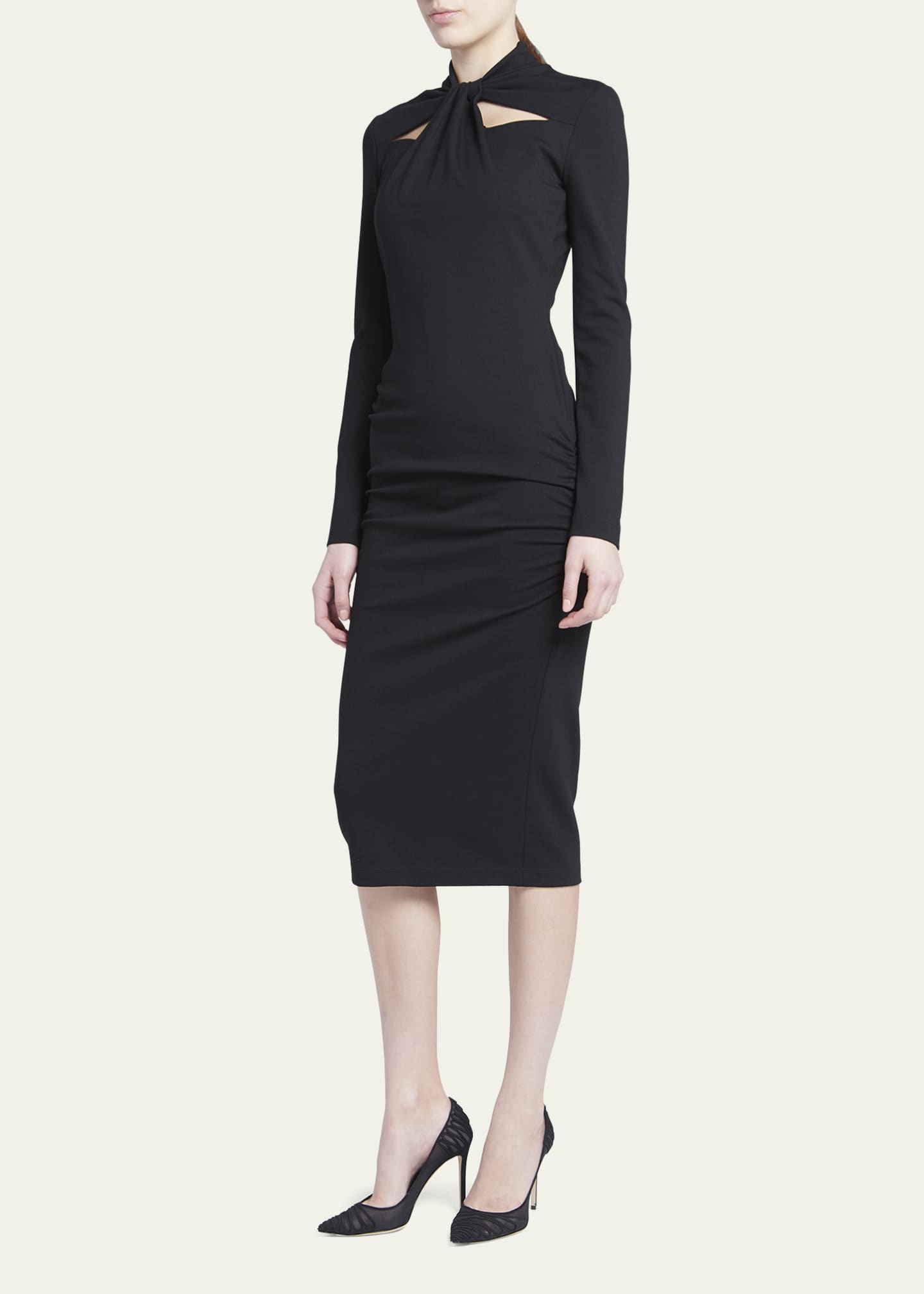 Giorgio Armani Cutout Milano Jersey Dress - Bergdorf Goodman