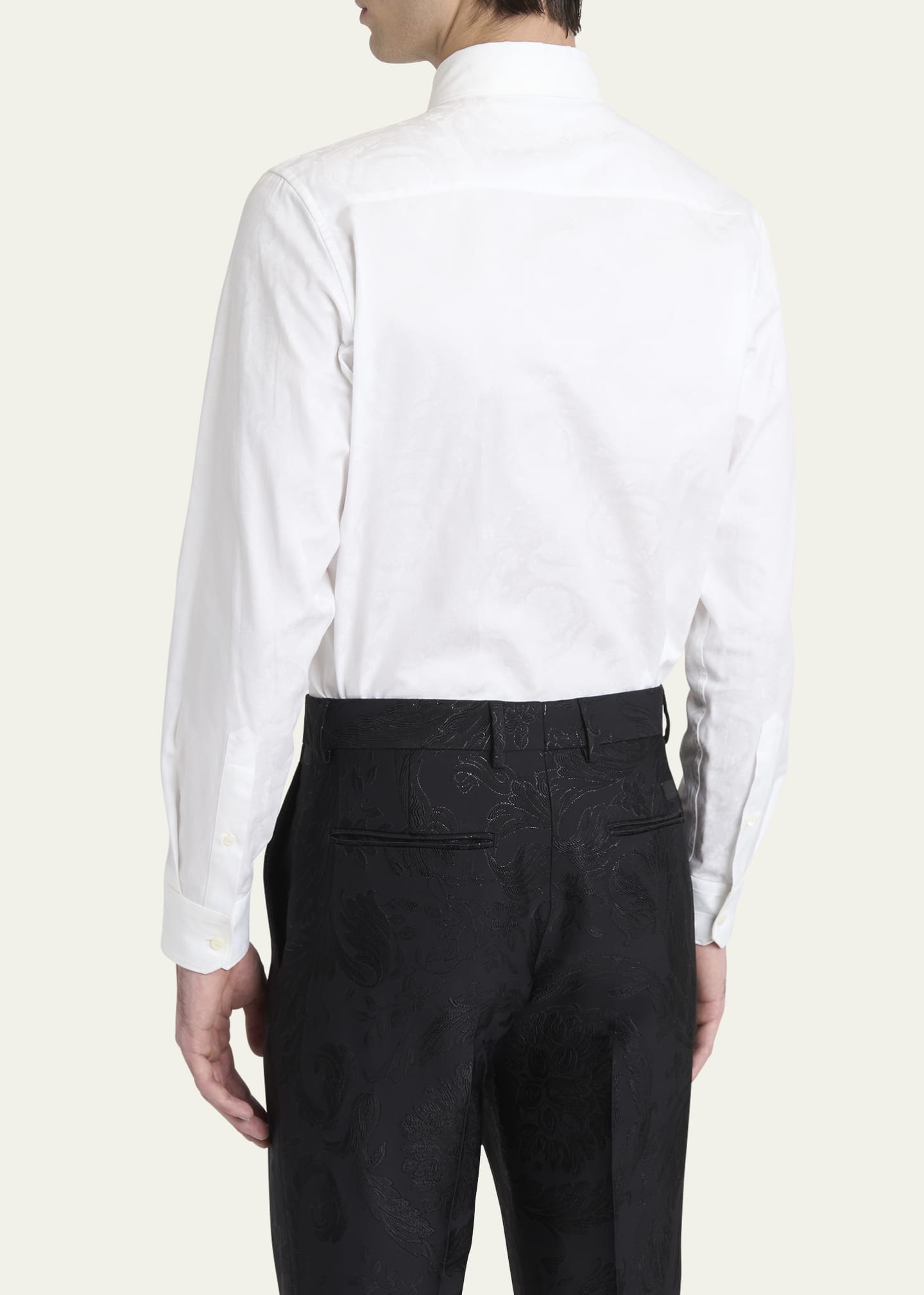 Versace Men's Barocco Jacquard Sport Shirt Image 3 of 5