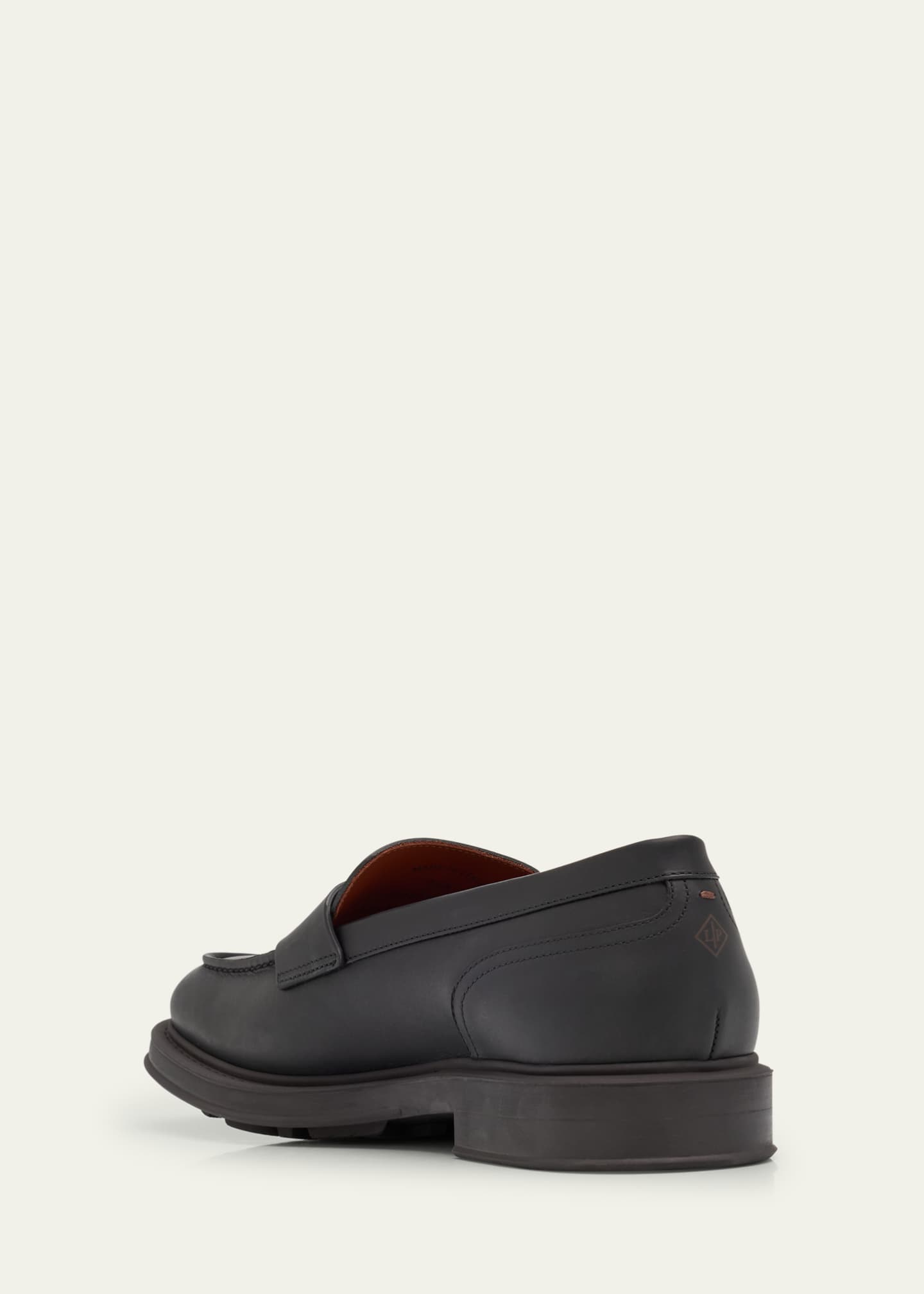 Loro Piana Men's Travis Leather Penny Loafers Image 4 of 6