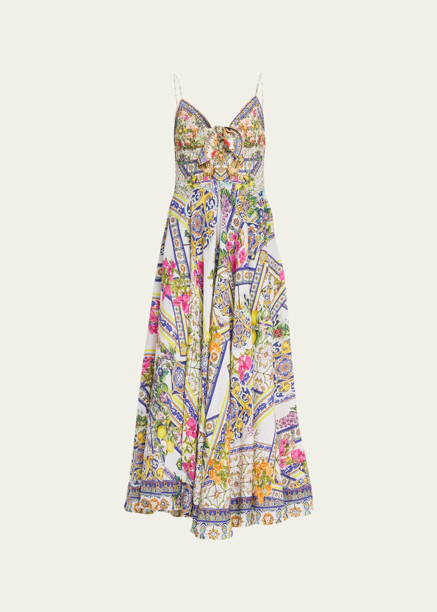 The Amalfi Tie-Front Midi Dress