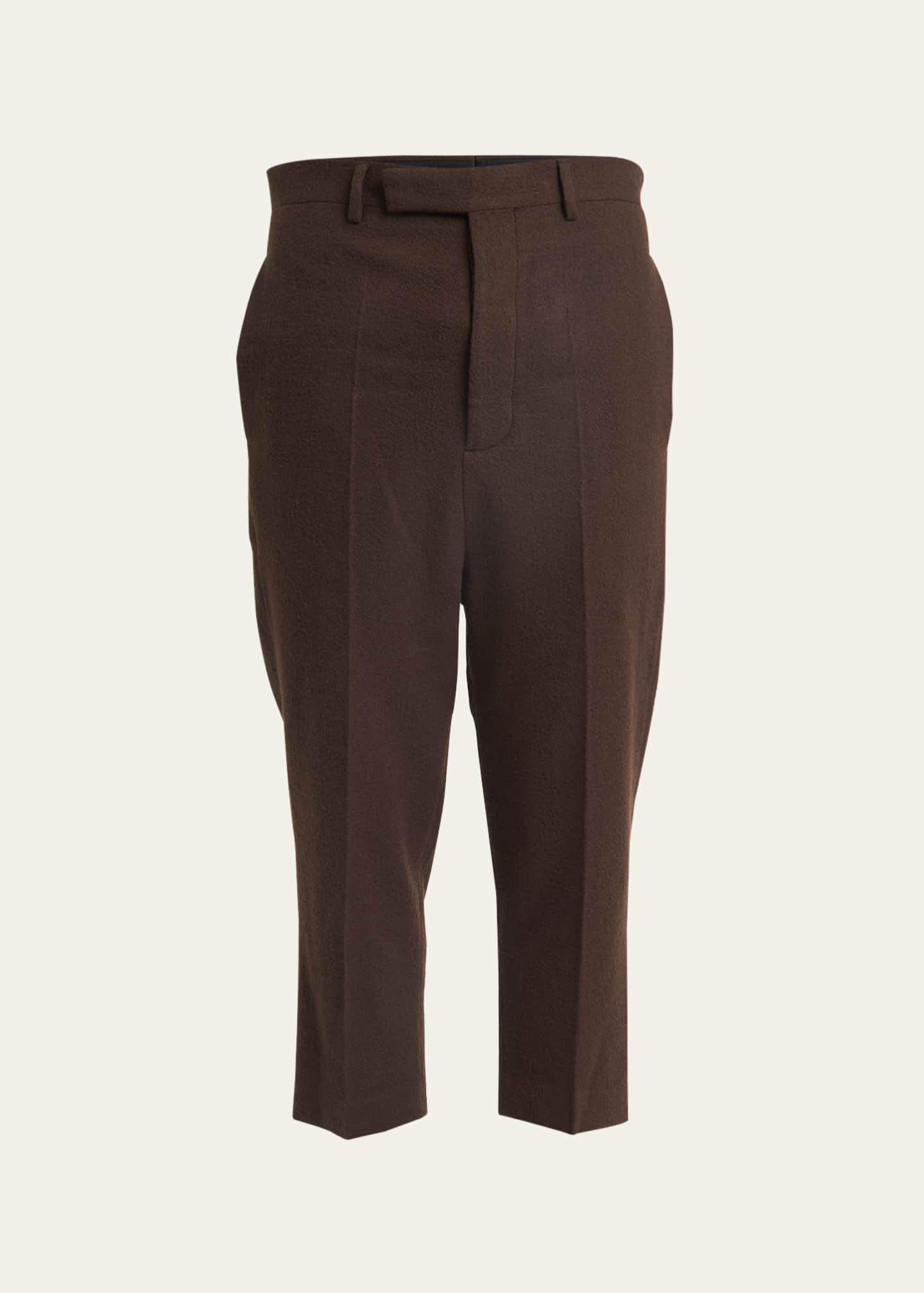 Rick Owens Men's Astaire Cropped Wool Pants