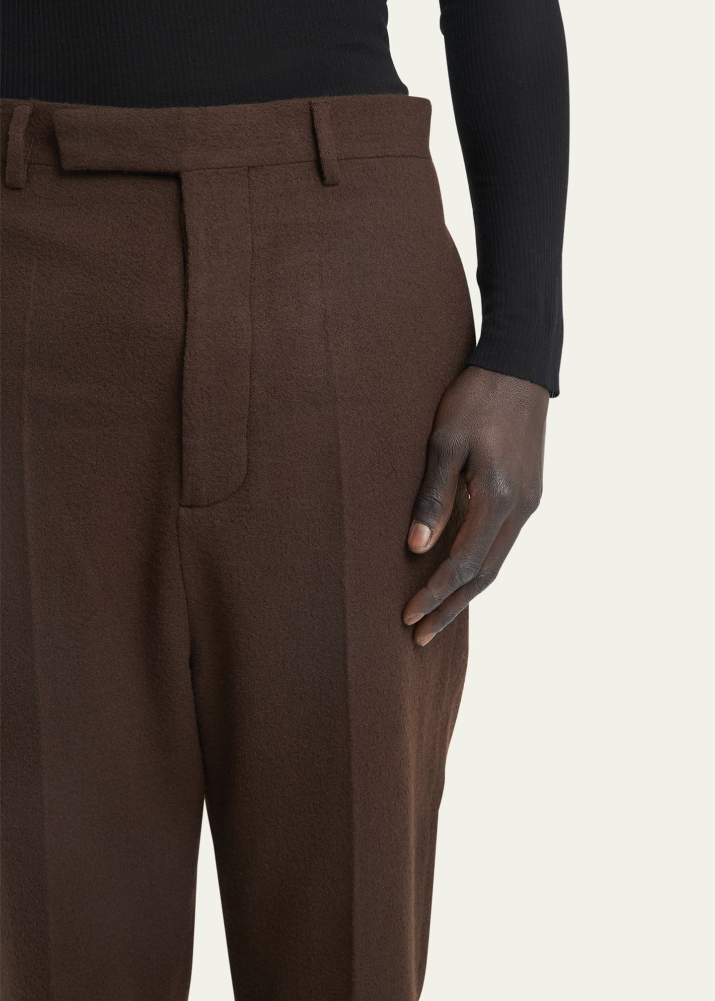 Rick Owens Men's Astaire Cropped Wool Pants - Bergdorf Goodman