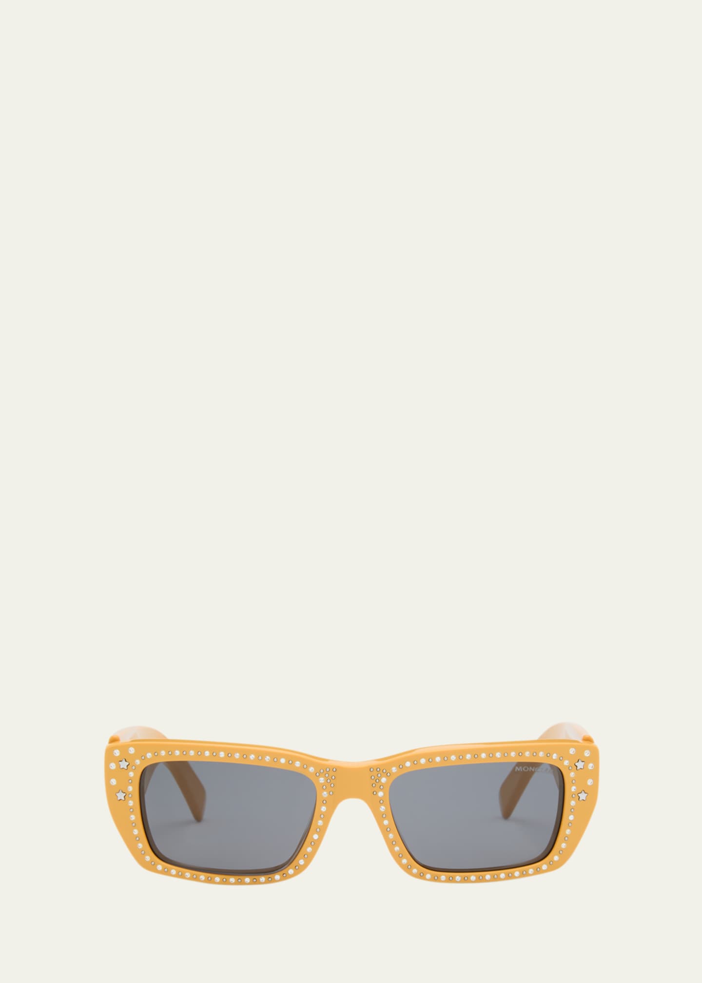 Moncler x Palm Angels Men s Crystal Encrusted Acetate Rectangle Sunglasses Bergdorf Goodman