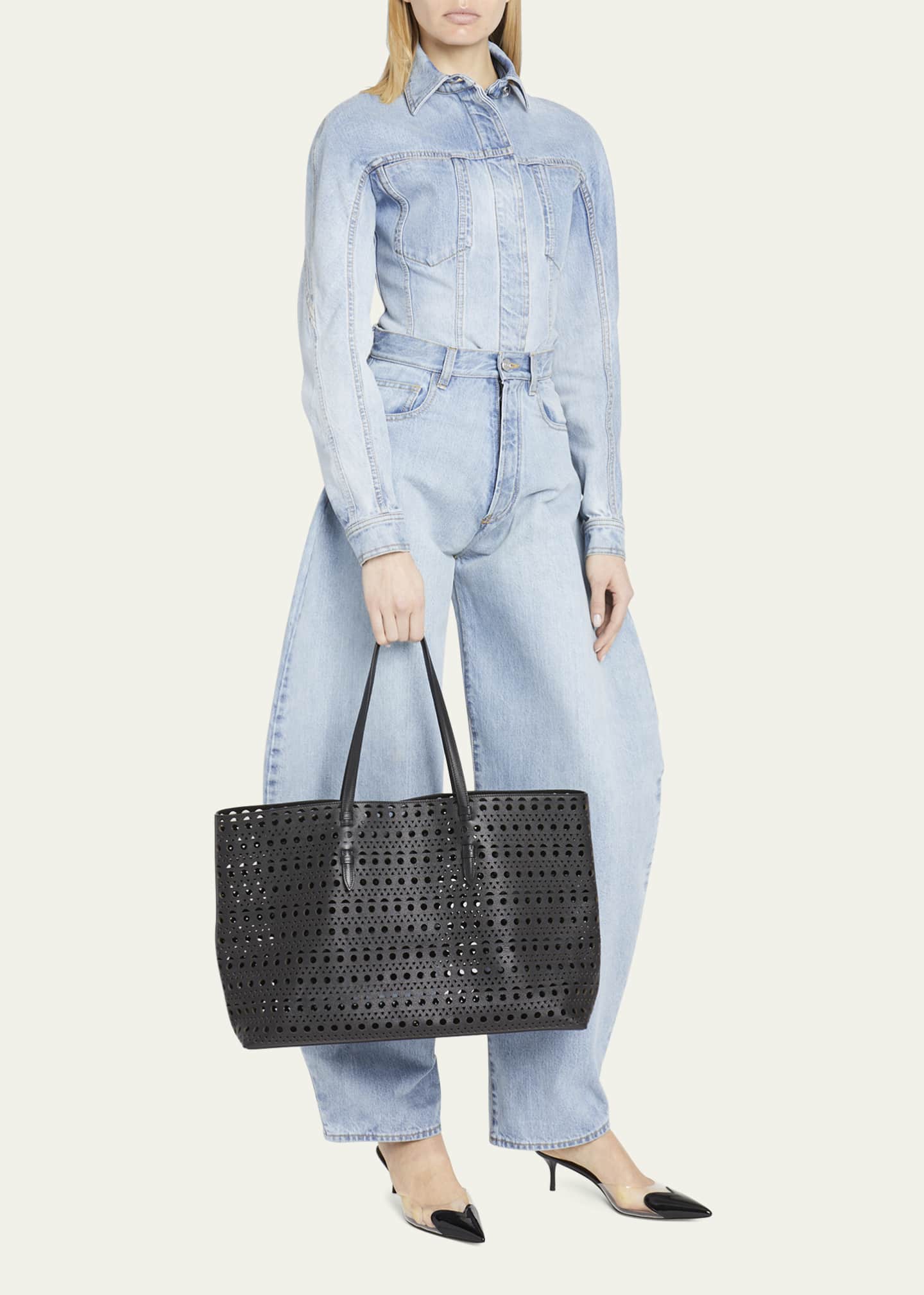 Alaia laser online cut tote