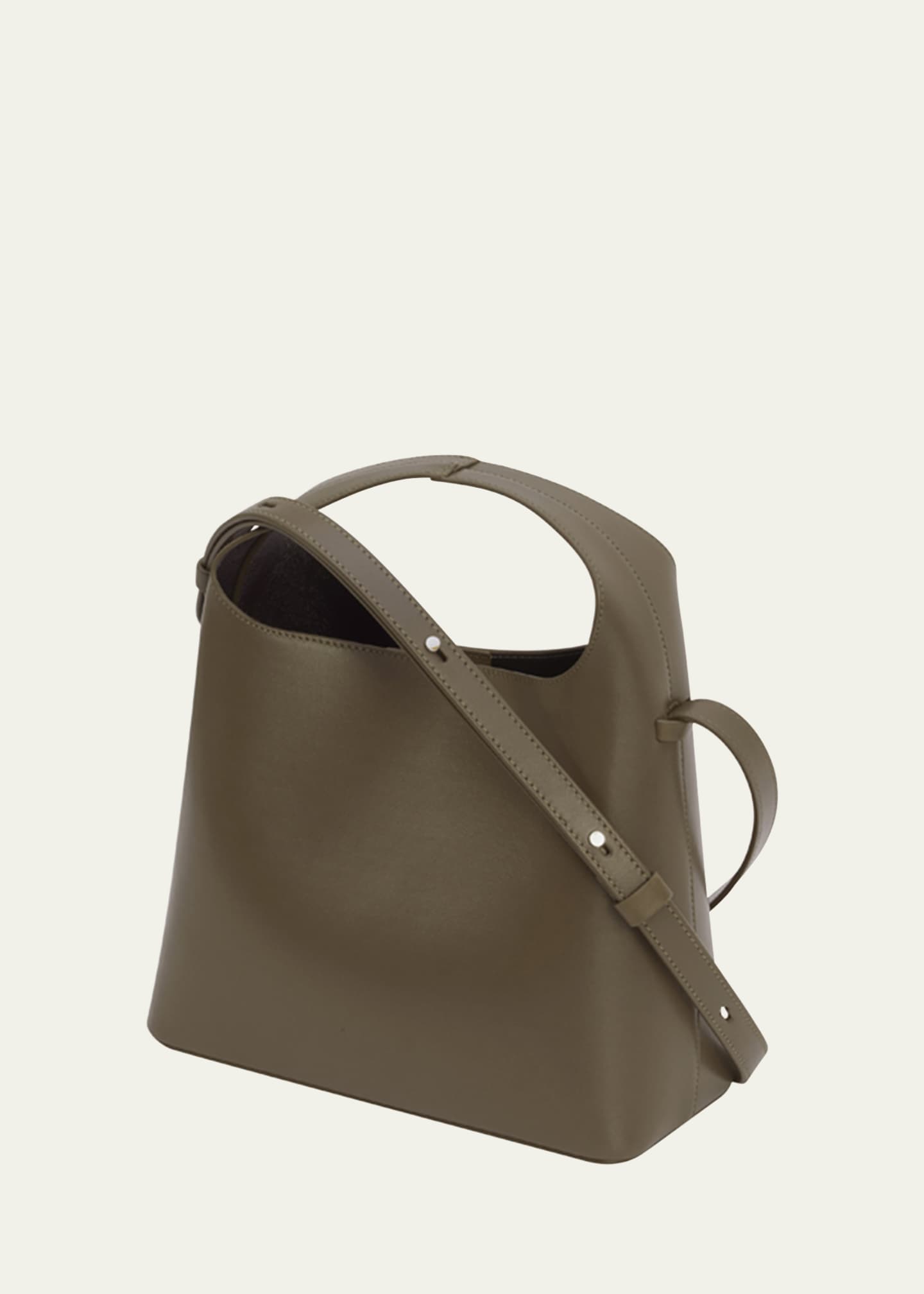 Aesther Ekme Sac Mini Leather Shoulder Bag, 197 Crocodile, Women's, Handbags & Purses Crossbody Bags & Camera Bags