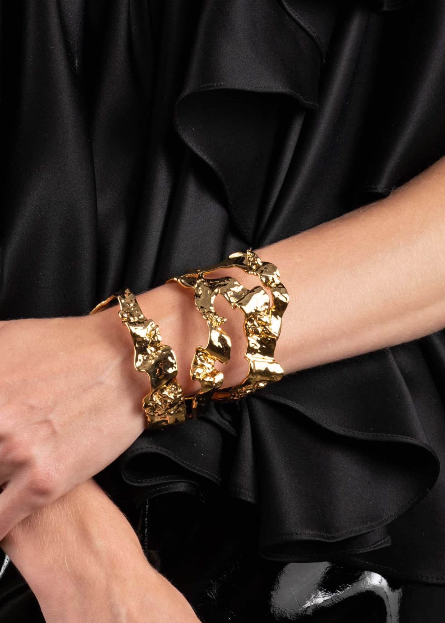 Alexis Bittar Brut Sculptural Ribbon Wide Cuff Bracelet Bergdorf Goodman
