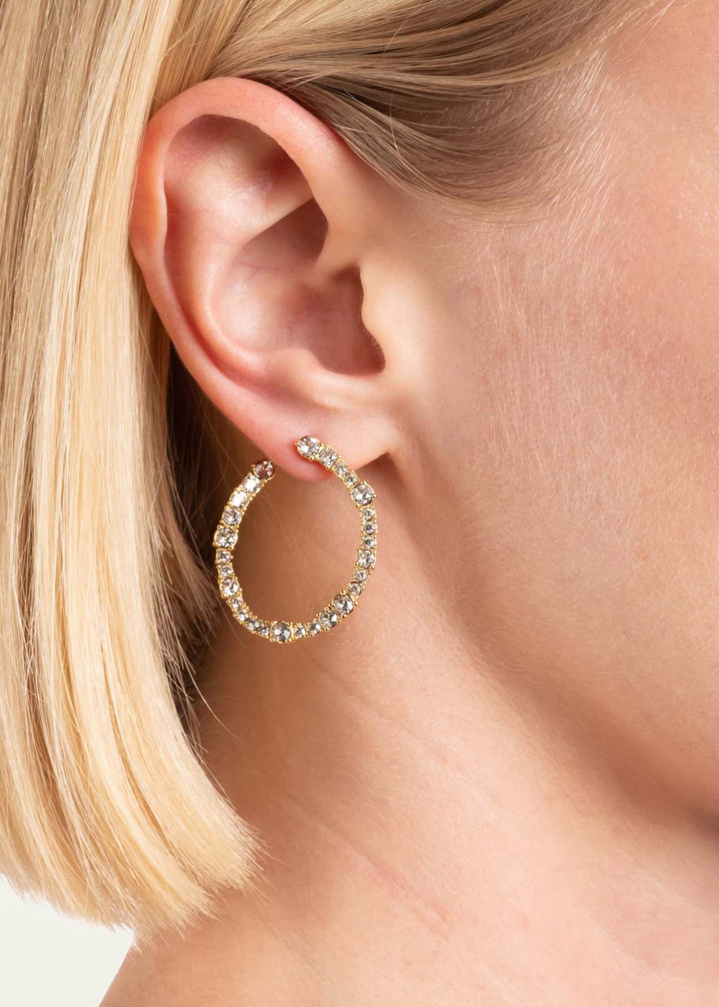 Alexis Bittar Punk Royale Crystal Hoop Earrings Bergdorf Goodman