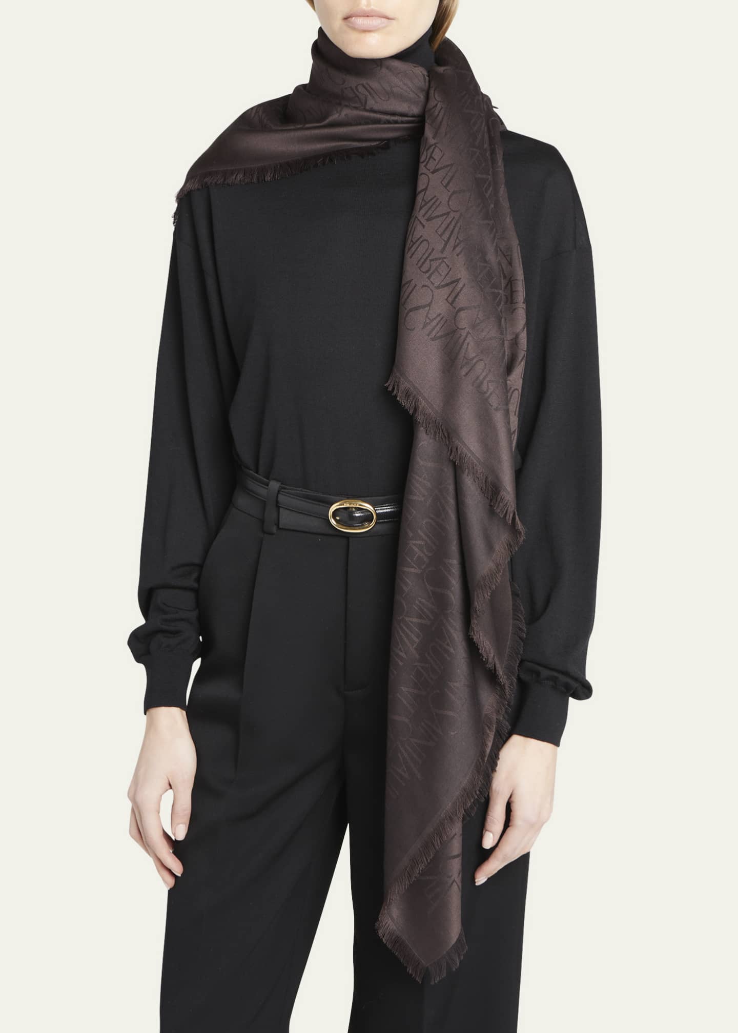 Ysl wool scarf shop