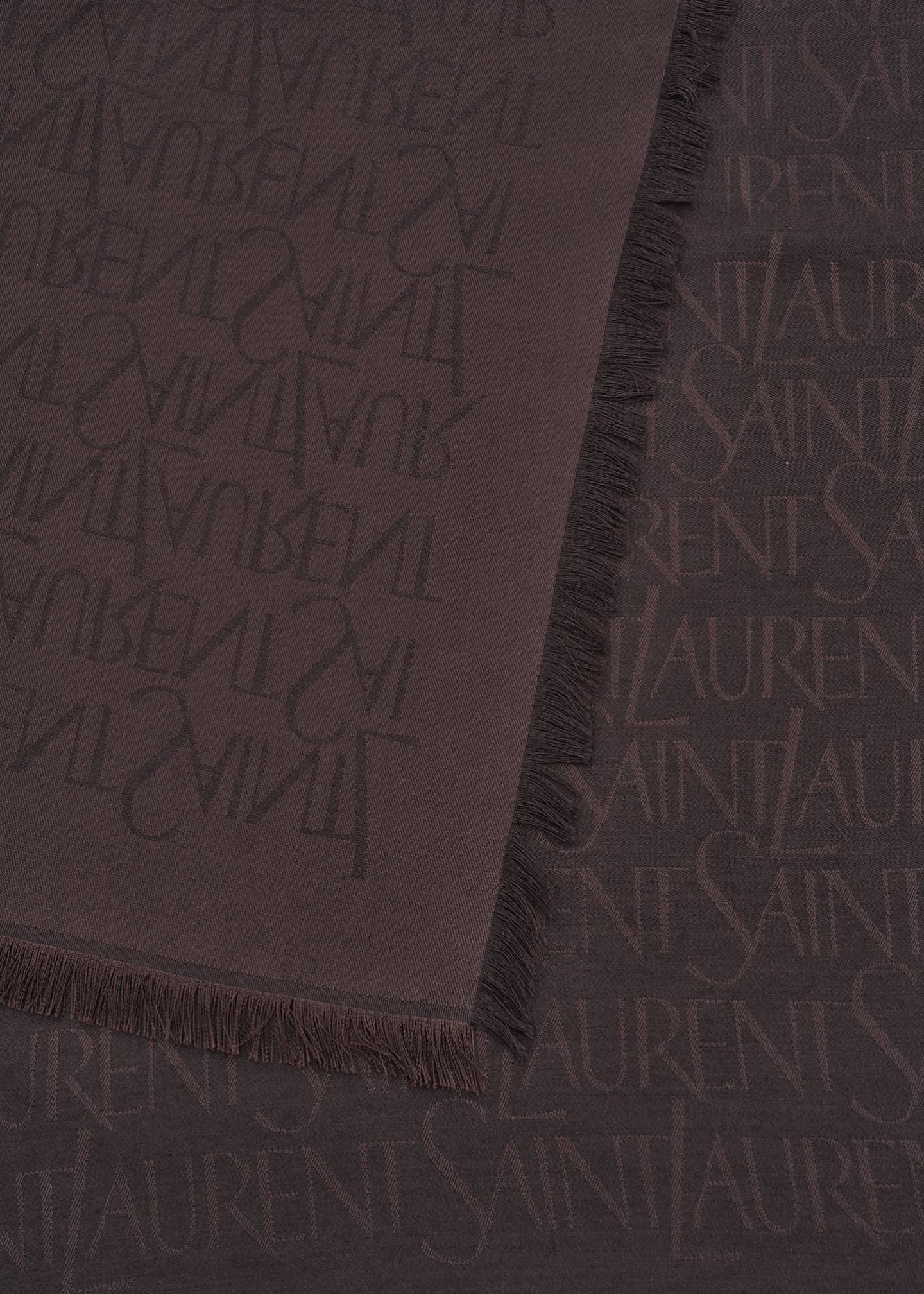 Saint Laurent jacquard square scarf - Black