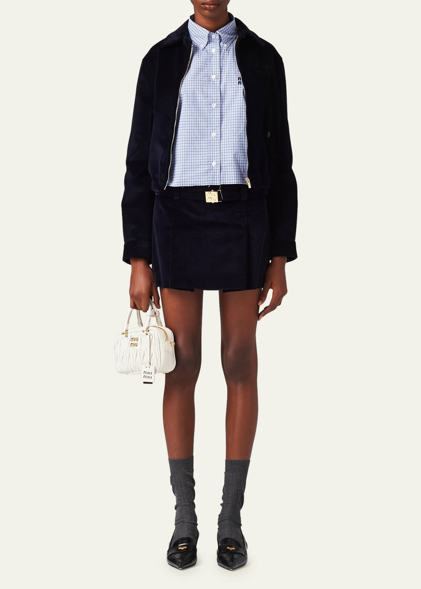 Buy Louis Vuitton Mini Denim Skirt W Embroidered Logo Sz 36 Online