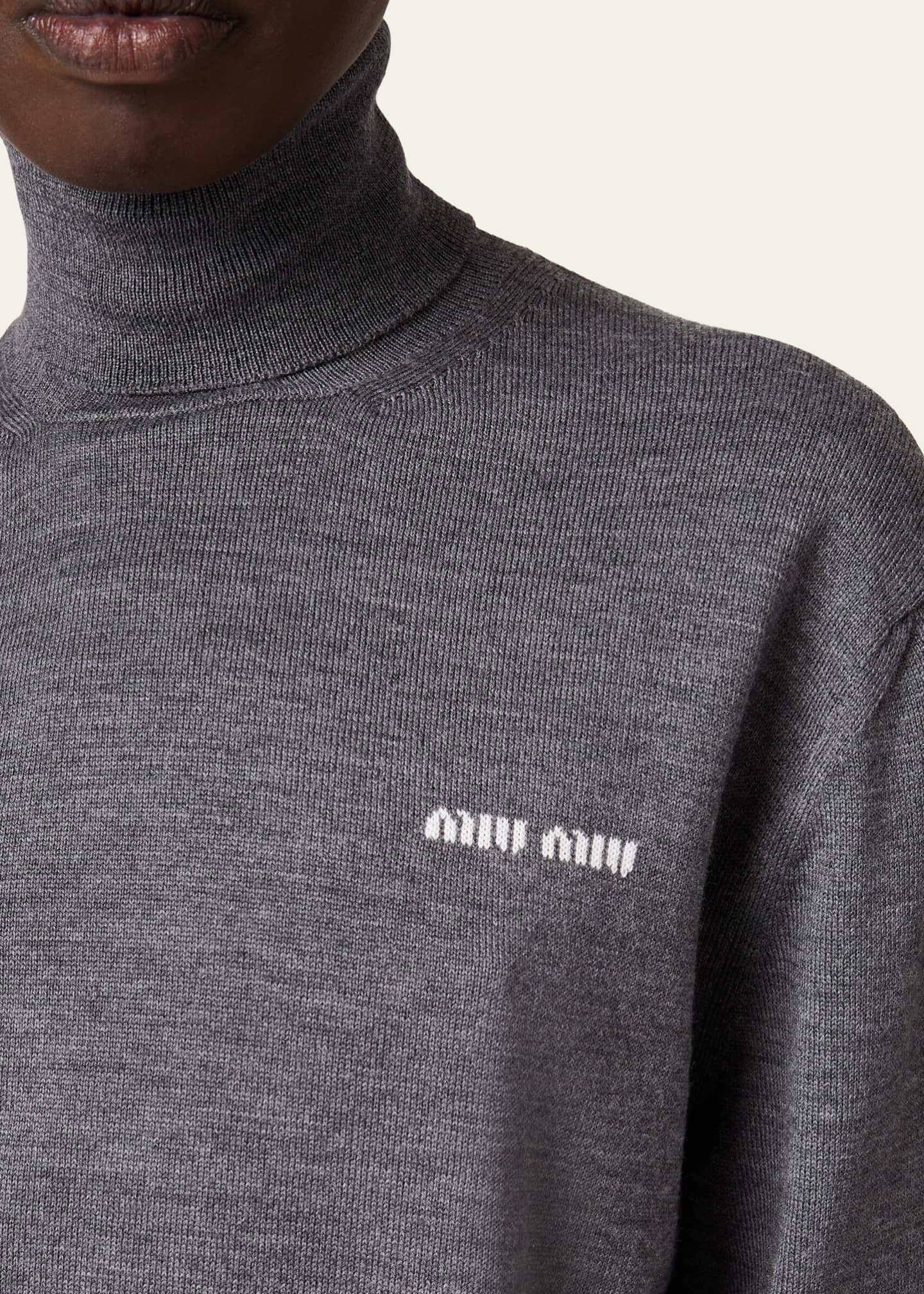 Miu Miu Wool Turtleneck Sweater Image 4 of 4