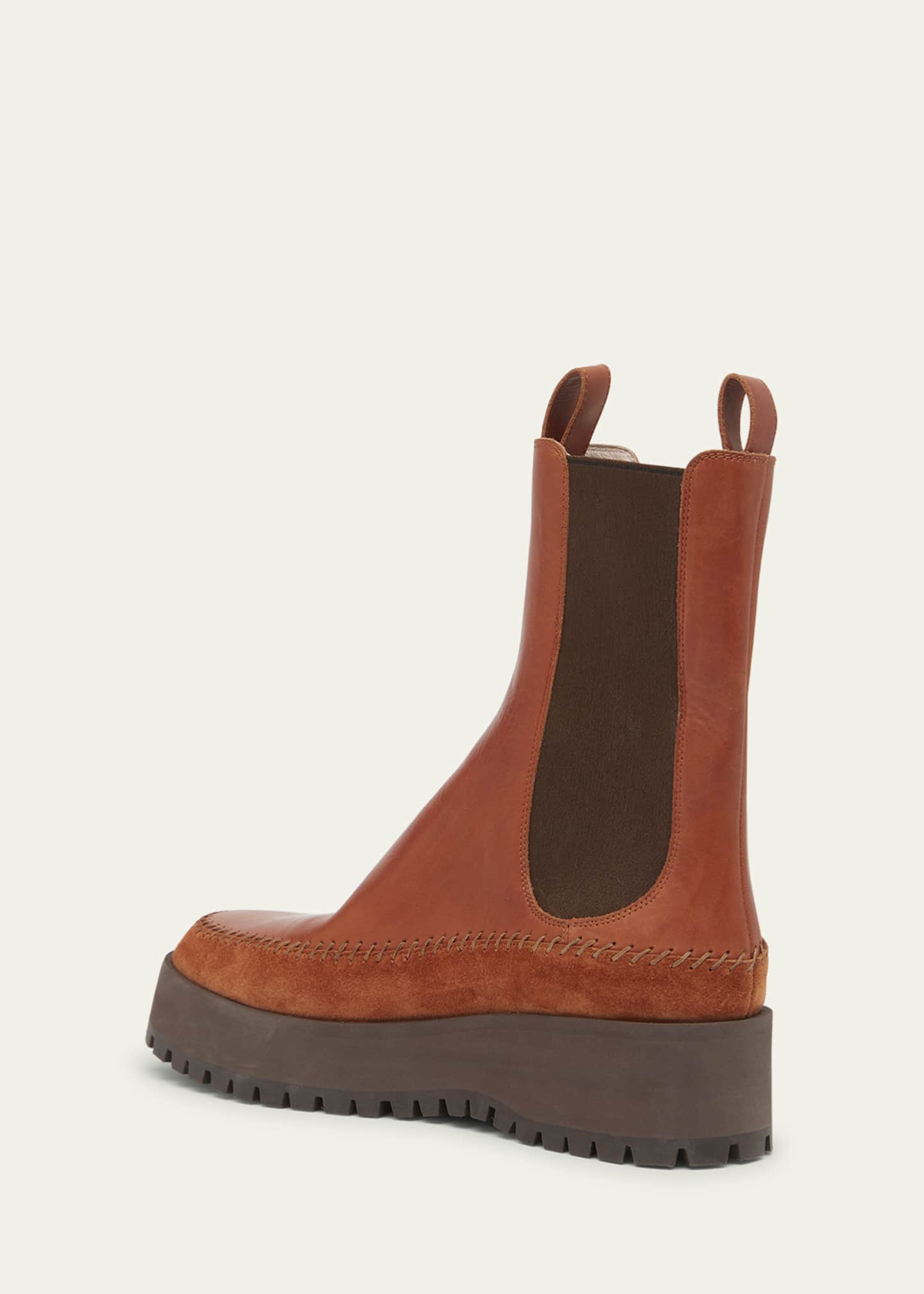 Ulla Johnson Jodie Mixed Leather Chelsea Booties Bergdorf Goodman